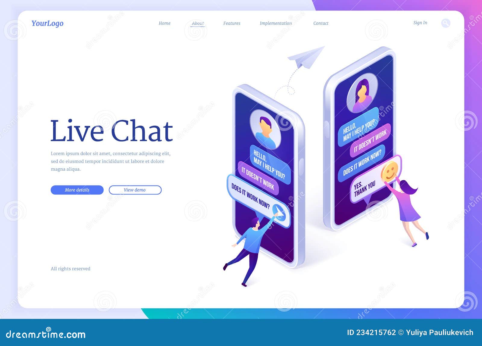 Website live chat service