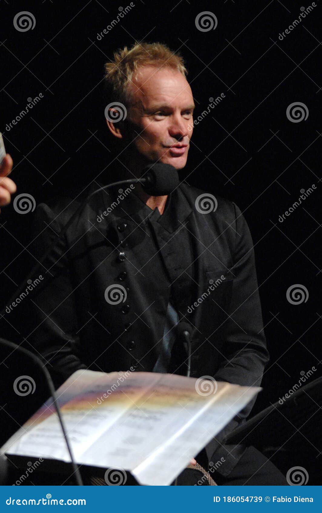 Live Concert of Sting at the Aarcimboldi Theater Editorial Stock Image ...