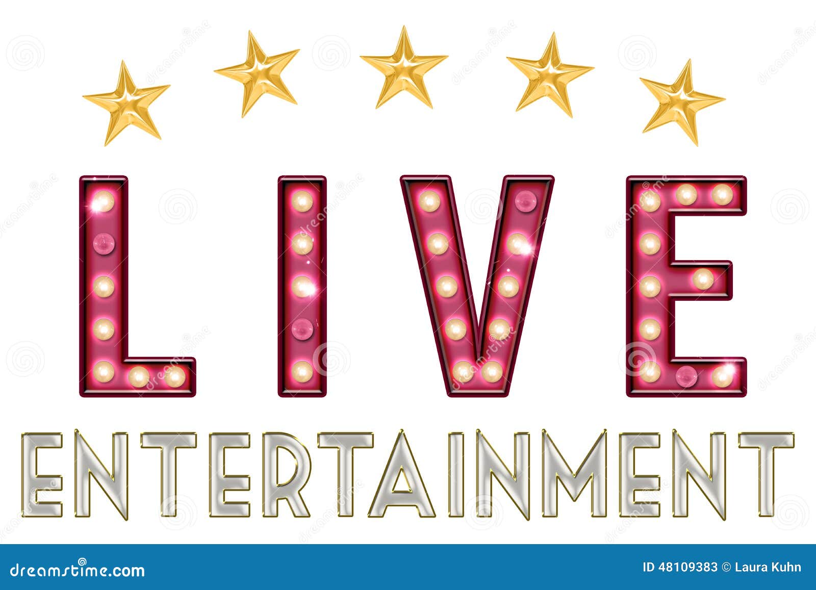 live entertainment word art