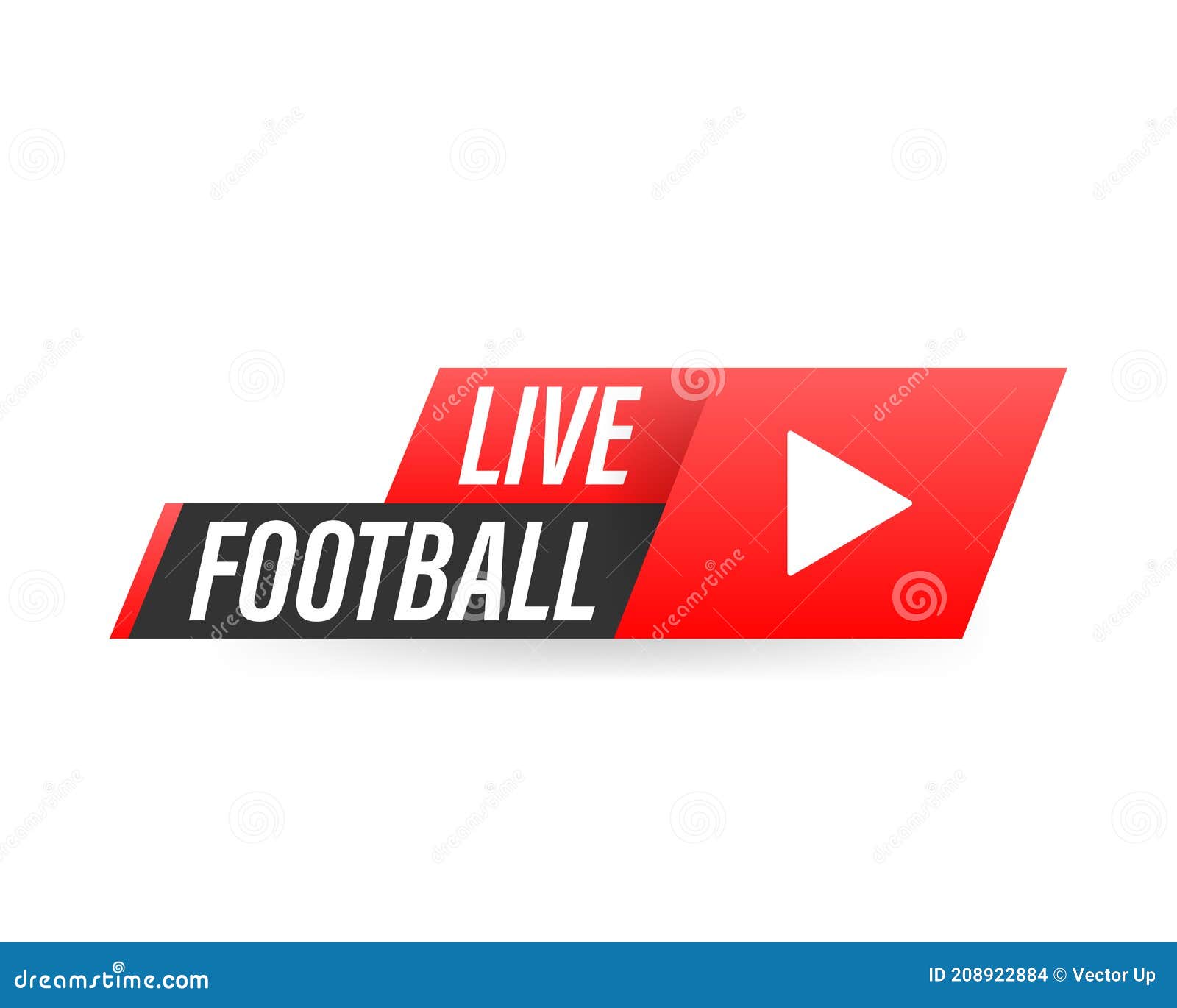 Live Football Streaming Icon, Badge, Button For
