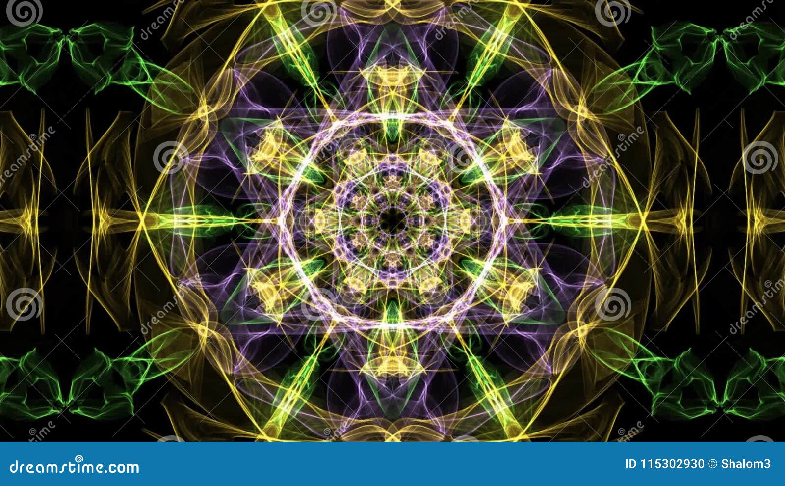 Live Green Fractal Mandala, Video Tunnel on Black Background. Animated  Symmetric Patterns for Spiritual and Meditation Stock Footage - Video of  abstract, creative: 115302930
