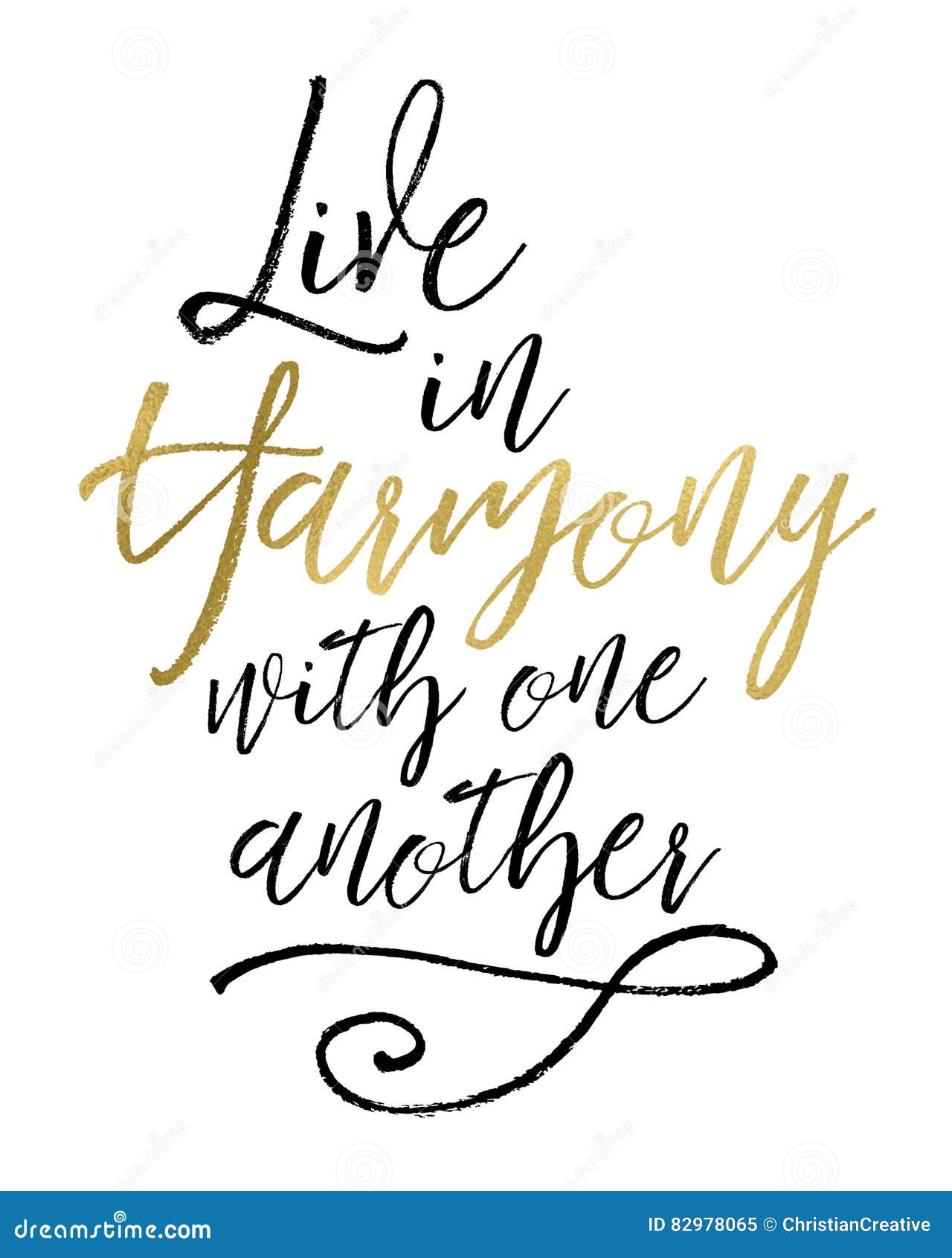 live in harmony with