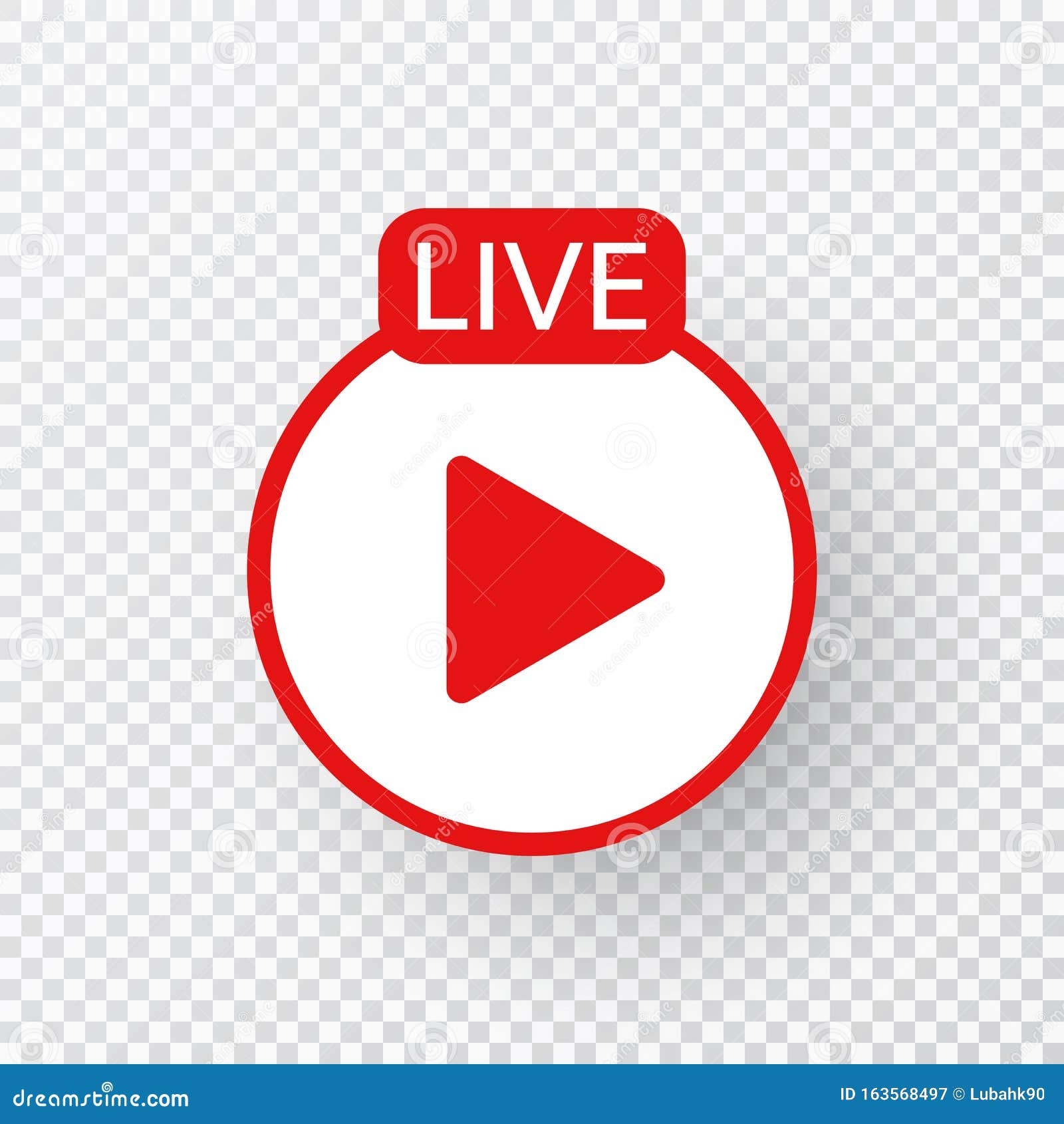Live Icon. Live Stream, Streaming, Video, News Symbol on Transparent  Background. Social Media Template Stock Vector - Illustration of logo,  multimedia: 163568497