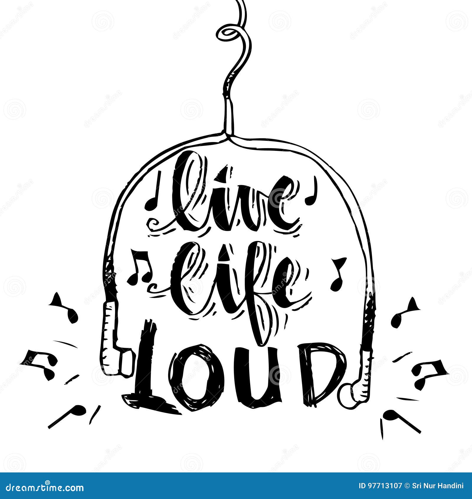 Live life loud stock illustration. Illustration of background - 97713107