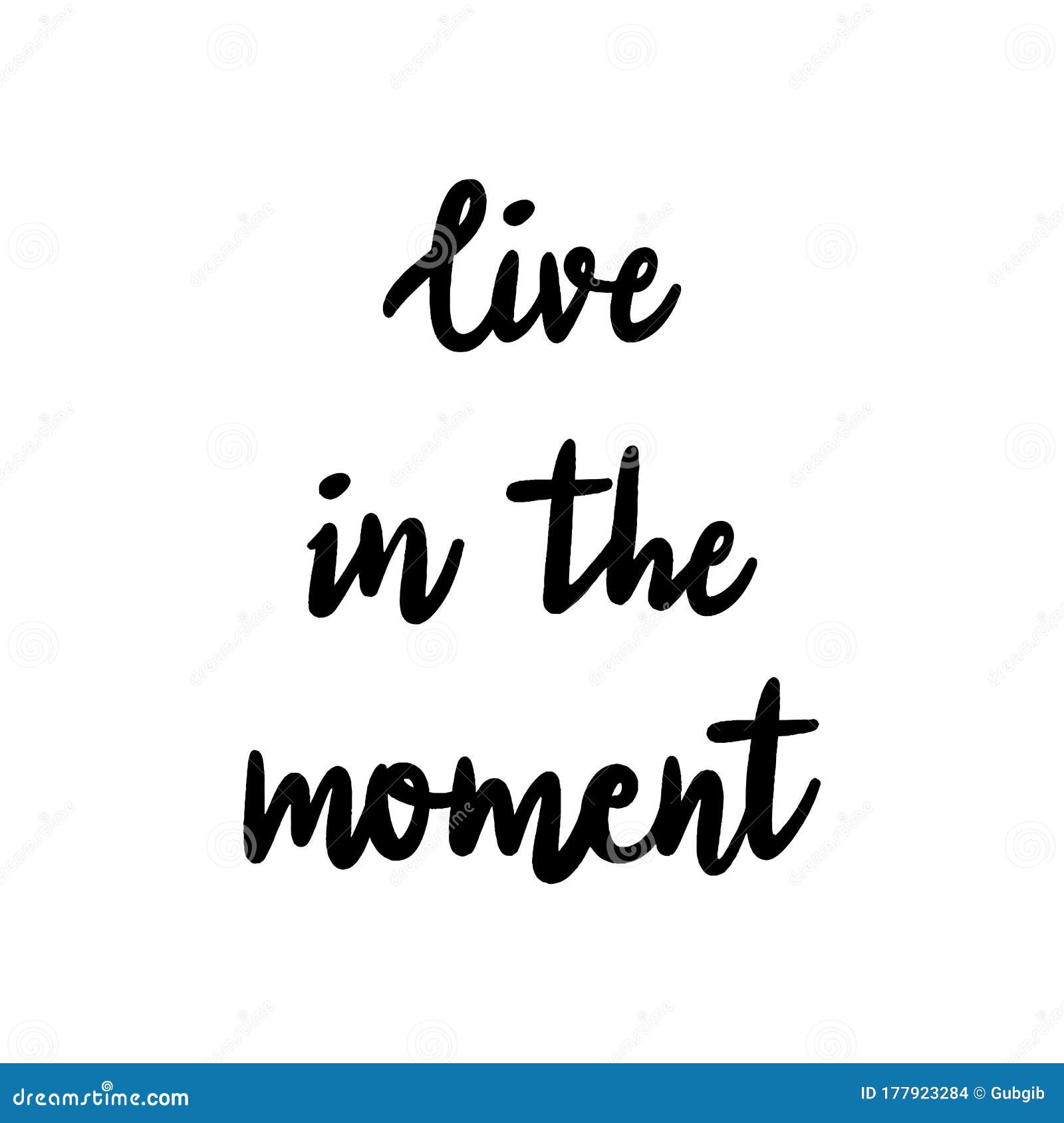 Live in the Moment Hand Lettering Stock Vector - Illustration of ...