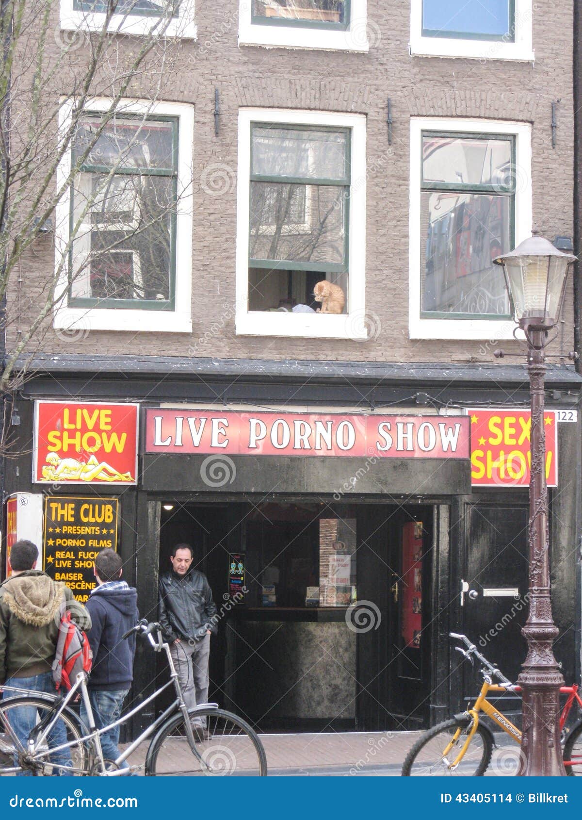 Live show in Amsterdam. Sex shop in Holland