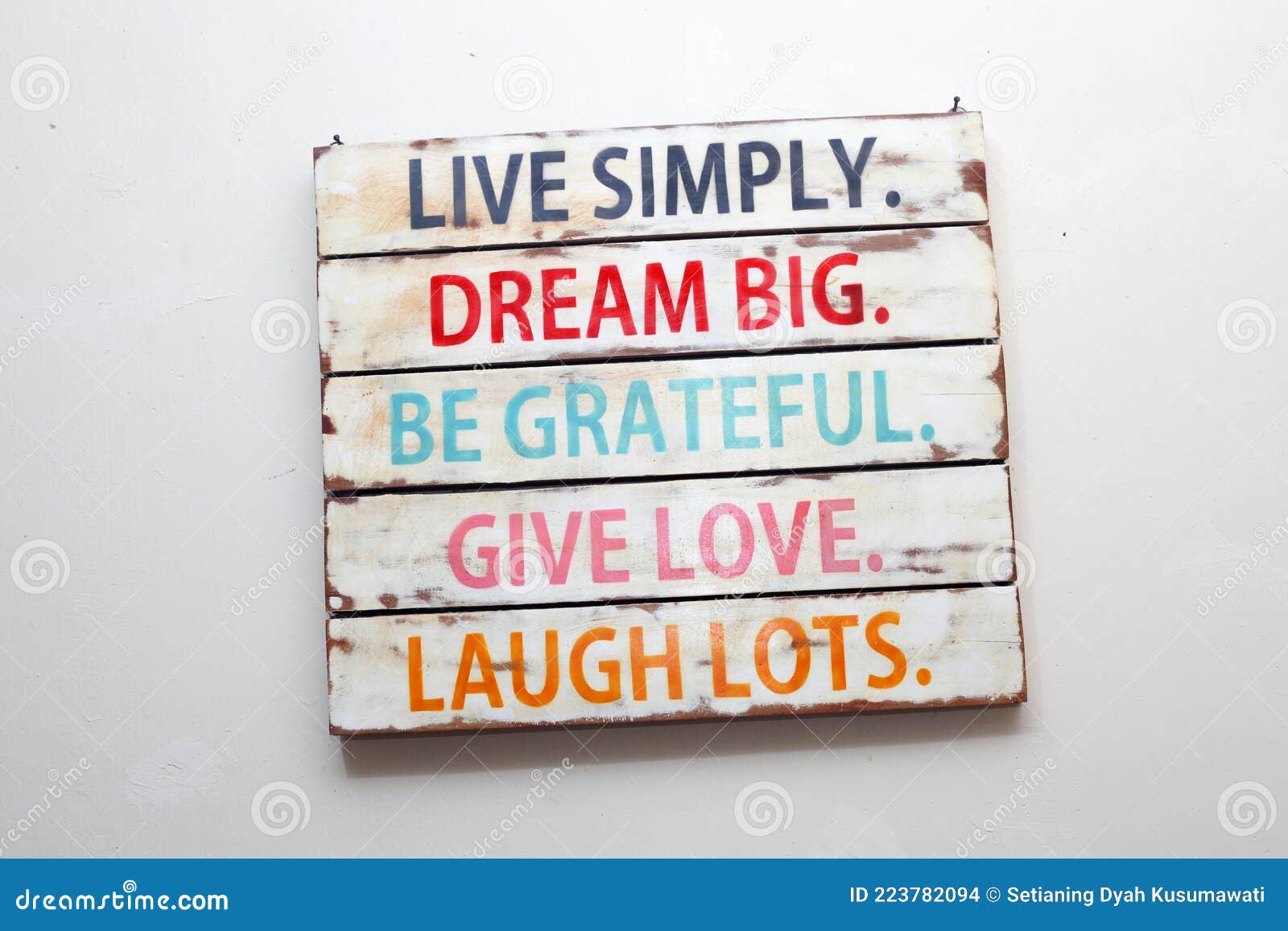 Live Simple Dream Big Be Grateful Give Love Laugh Lots Happy Quote Art Print 