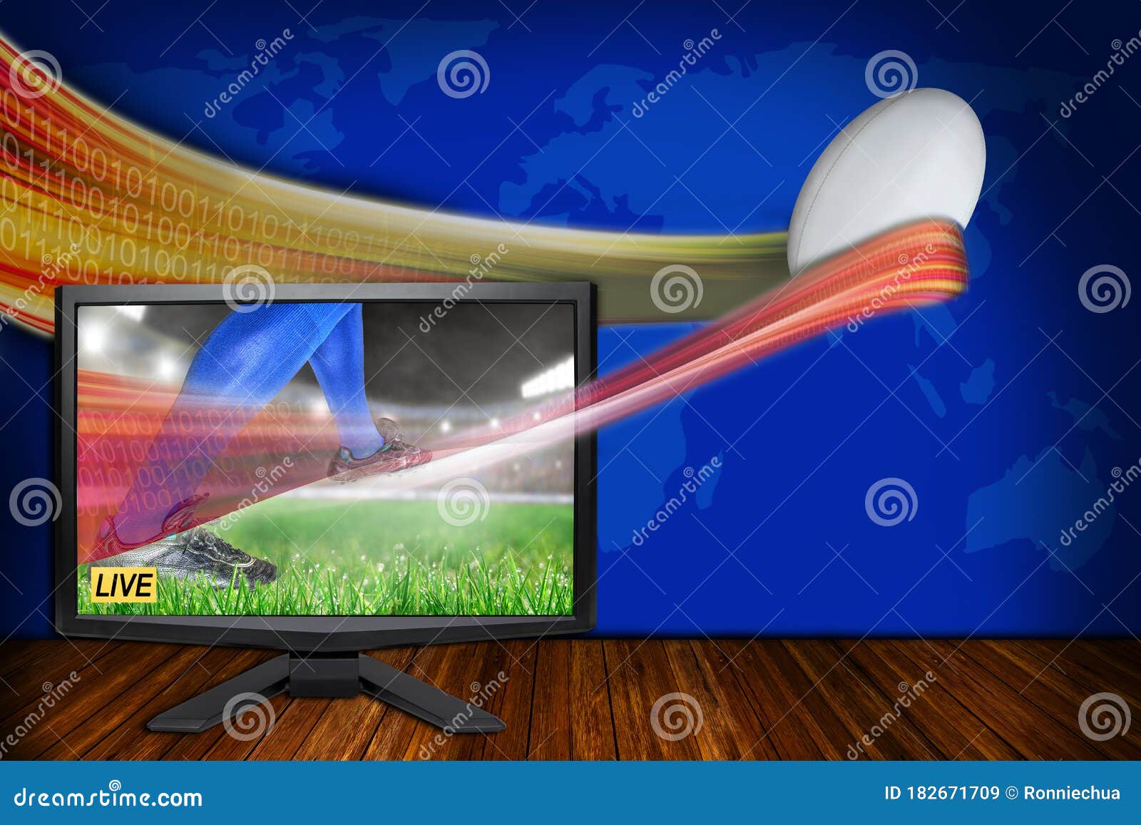 Live Rugby Tv Stock Photos