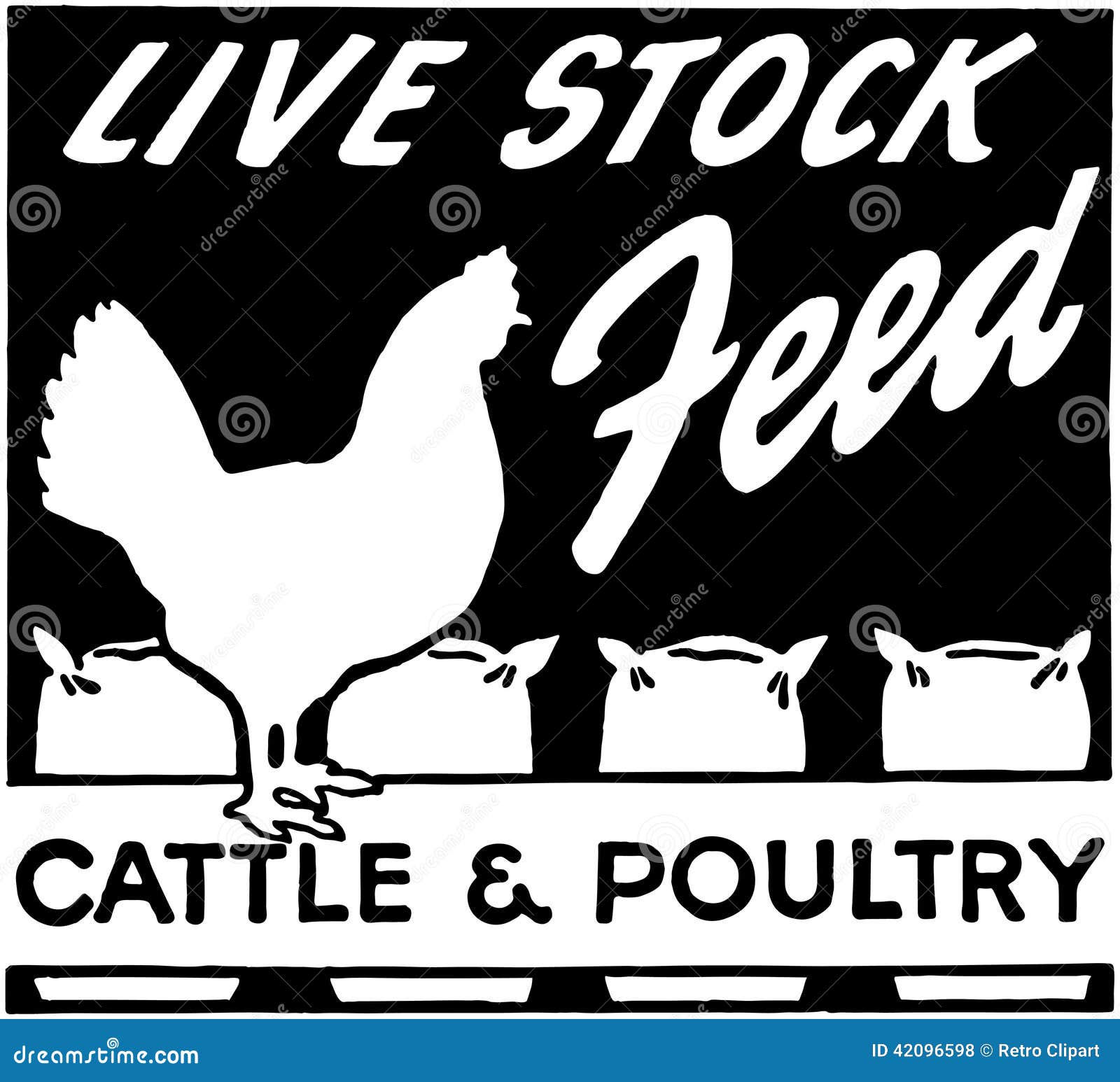 Live Stock Feed stock vector. Illustration of grain, scalable 42096598