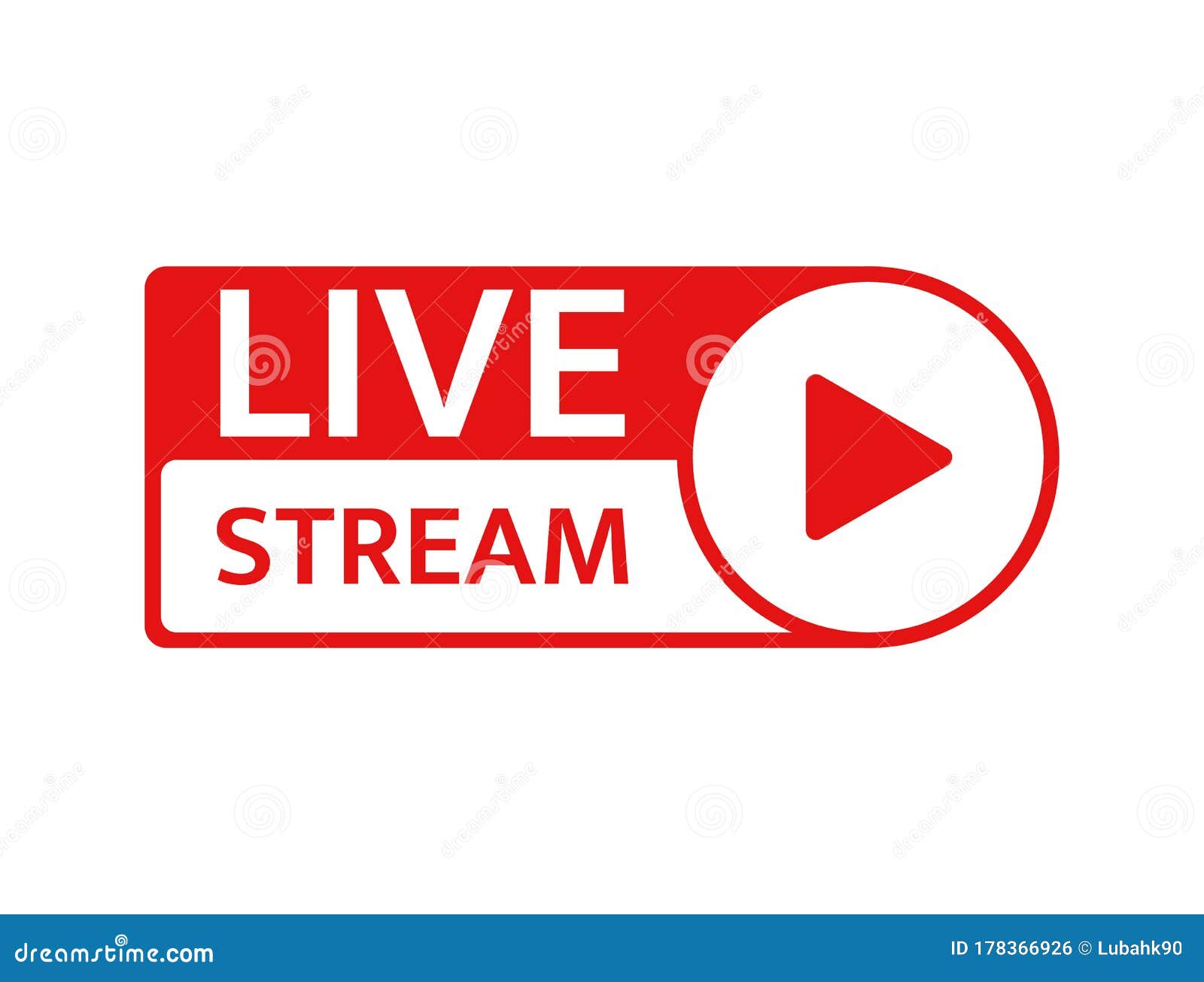 Live Stream Icon. Live Streaming, Video, News Symbol on White Background.  Social Media Template Stock Vector - Illustration of music, click: 178366926