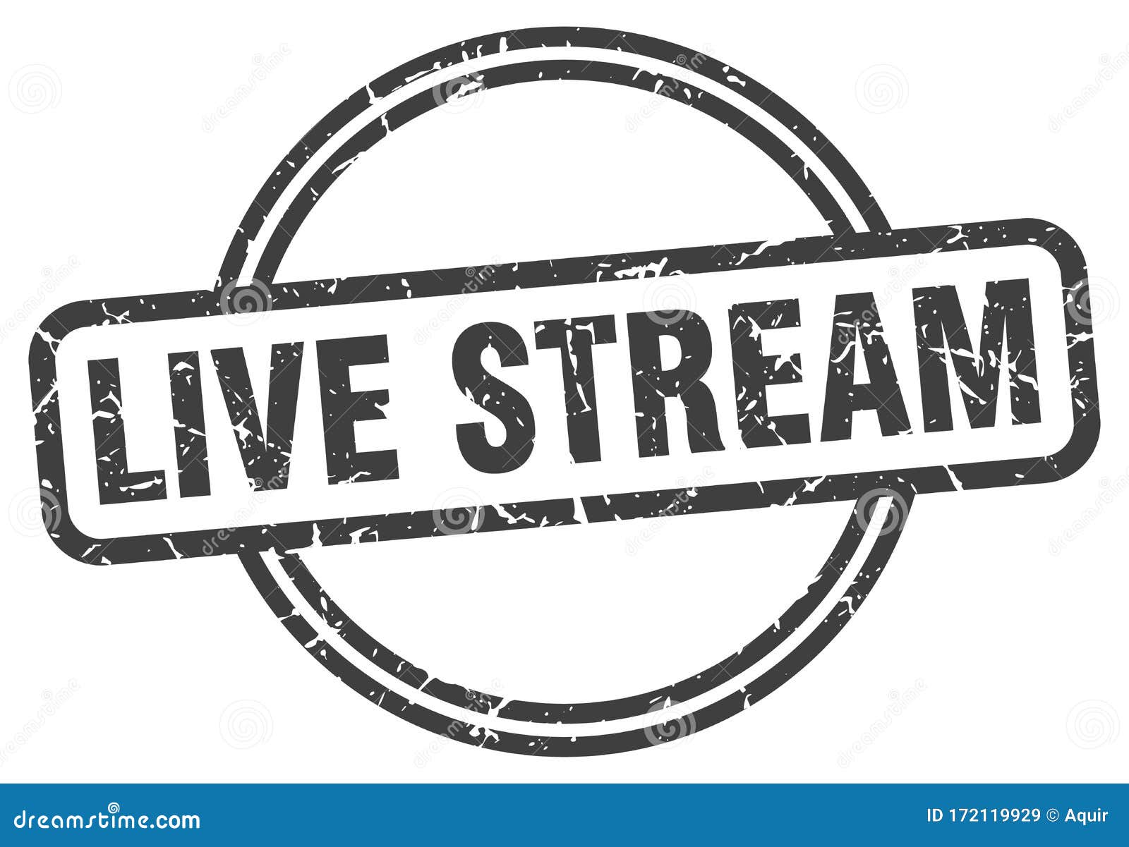Live Stream Stamp. Live Stream Round Grunge Sign Stock Vector