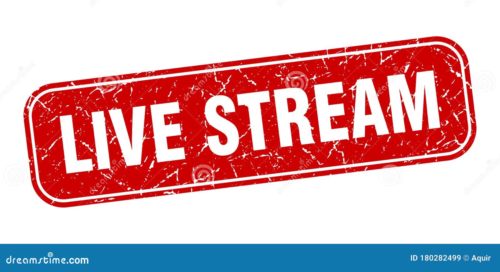 Live Stream Stamp. Live Stream Square Grungy Isolated Sign Stock Vector