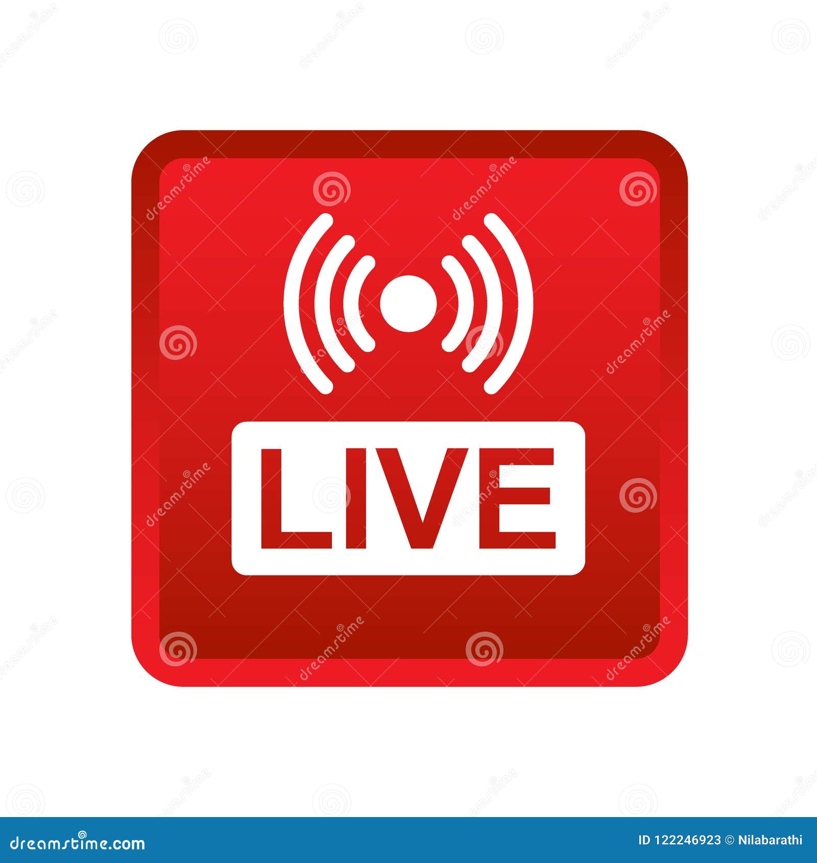 Live streaming button stock vector. Illustration of icon ...