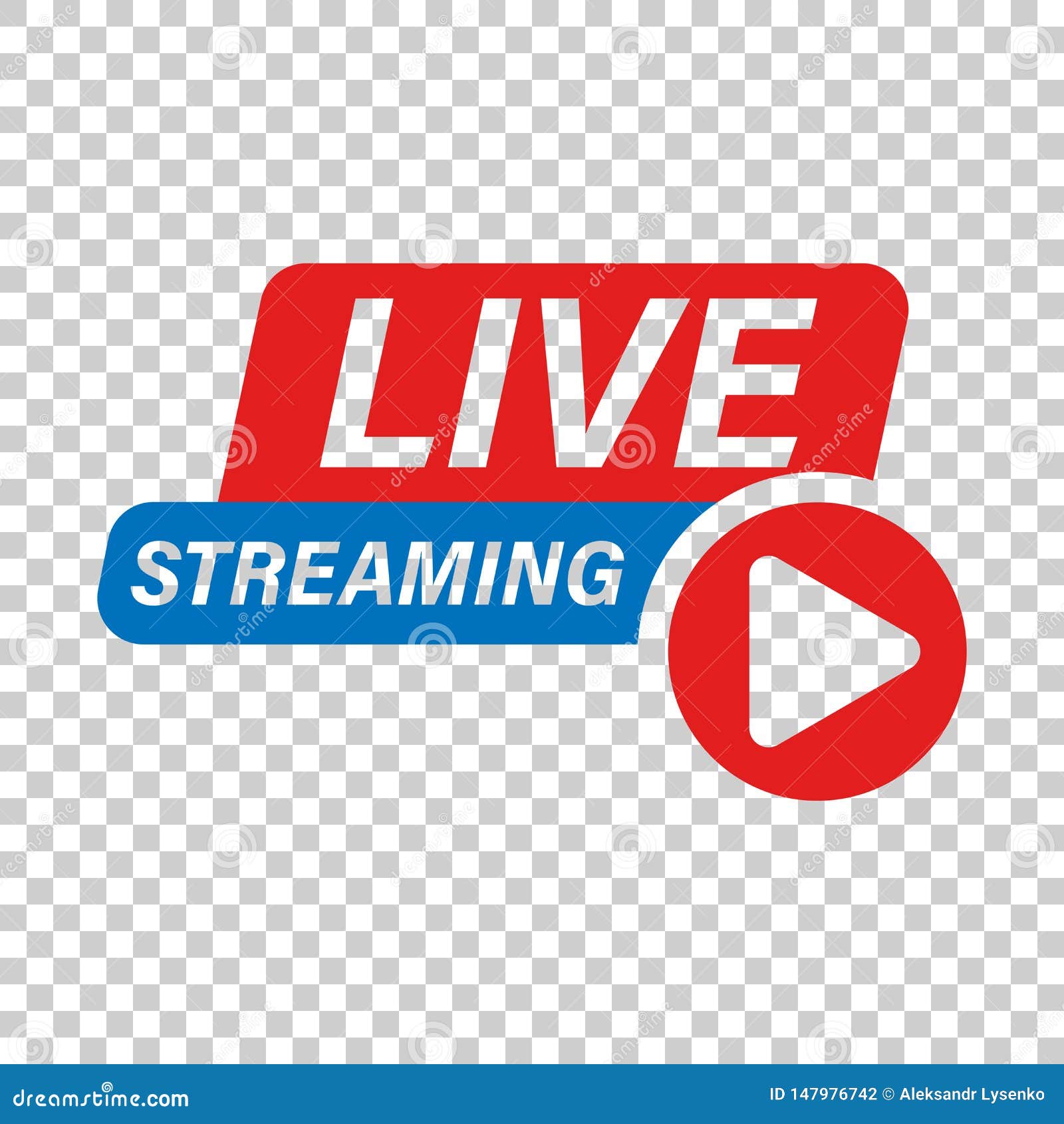 Live Video Icon In Transparent Style. Streaming Tv Vector Illustration ...
