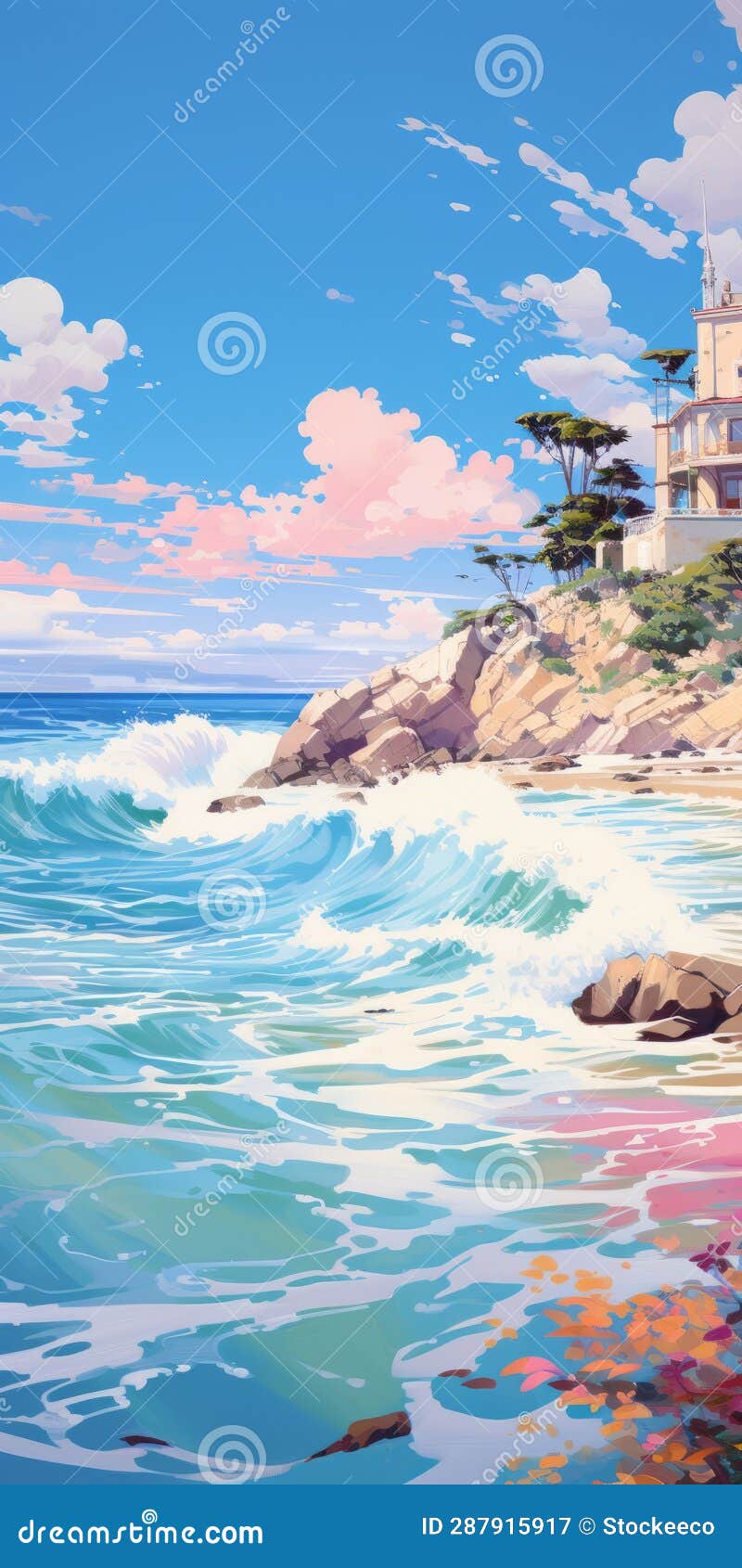 Anime Girl Sky And Ocean Digital Art by Armand Michel - Pixels