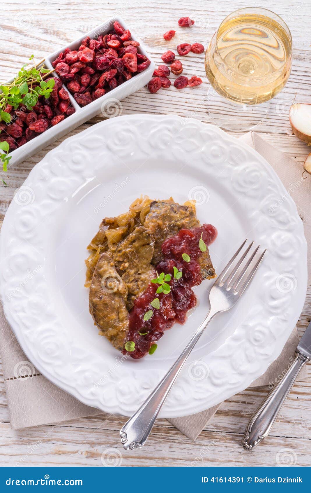 Liver with Cranberries stock image. Image of pepper, closeup 41614391
