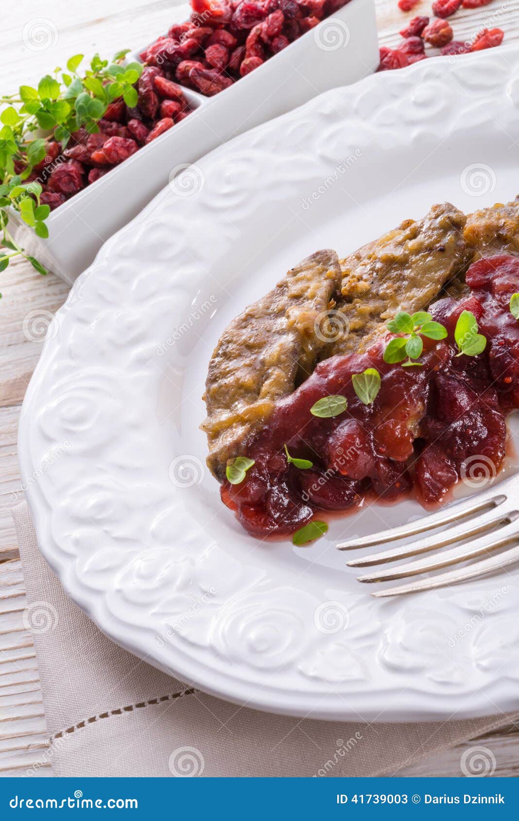 Liver with Cranberries stock image. Image of dinner, nutrition 41739003