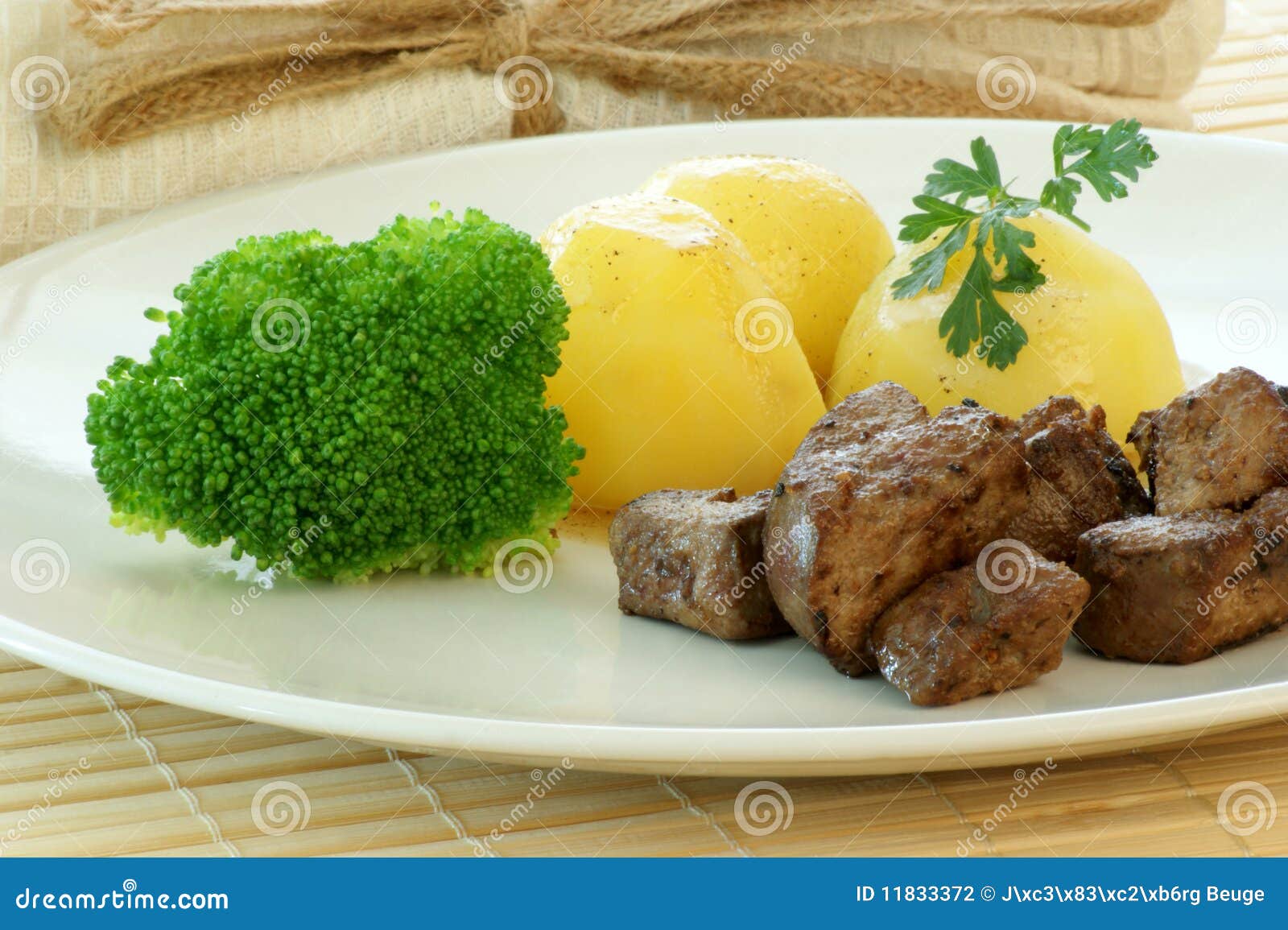 Liver goulash and potato stock photo. Image of eating 11833372
