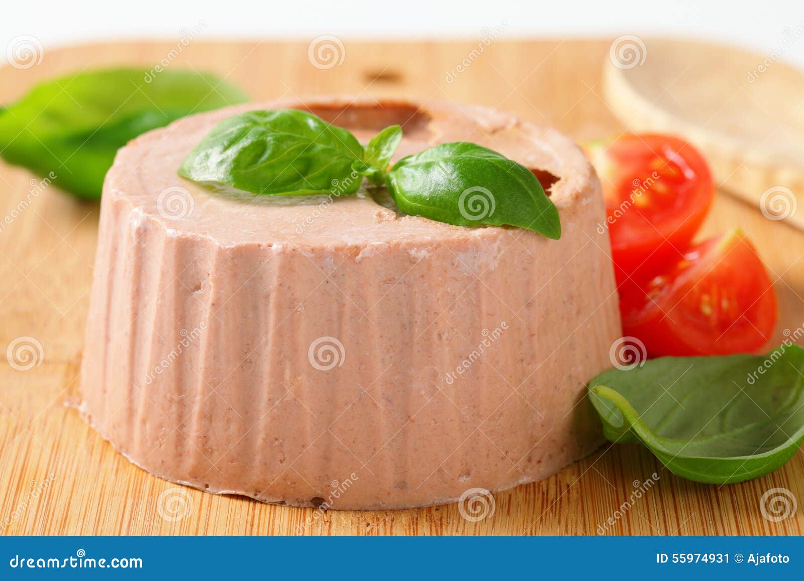 Liver mousse stock image. Image of delicacy, tomato, board 55974931