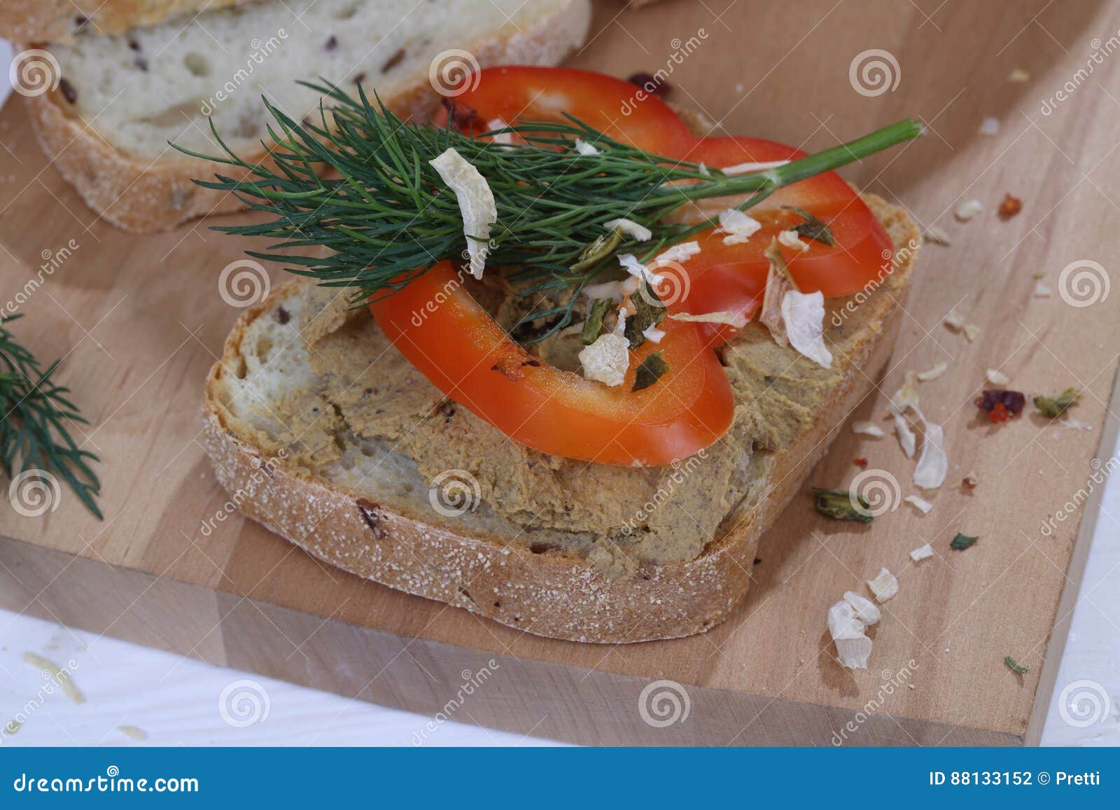 Liver Pate with Butter and Spices Stock Photo Image of board, pepper