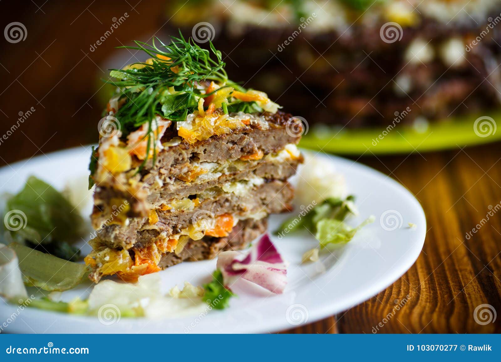 liver pie layer cake stuffed with carrots