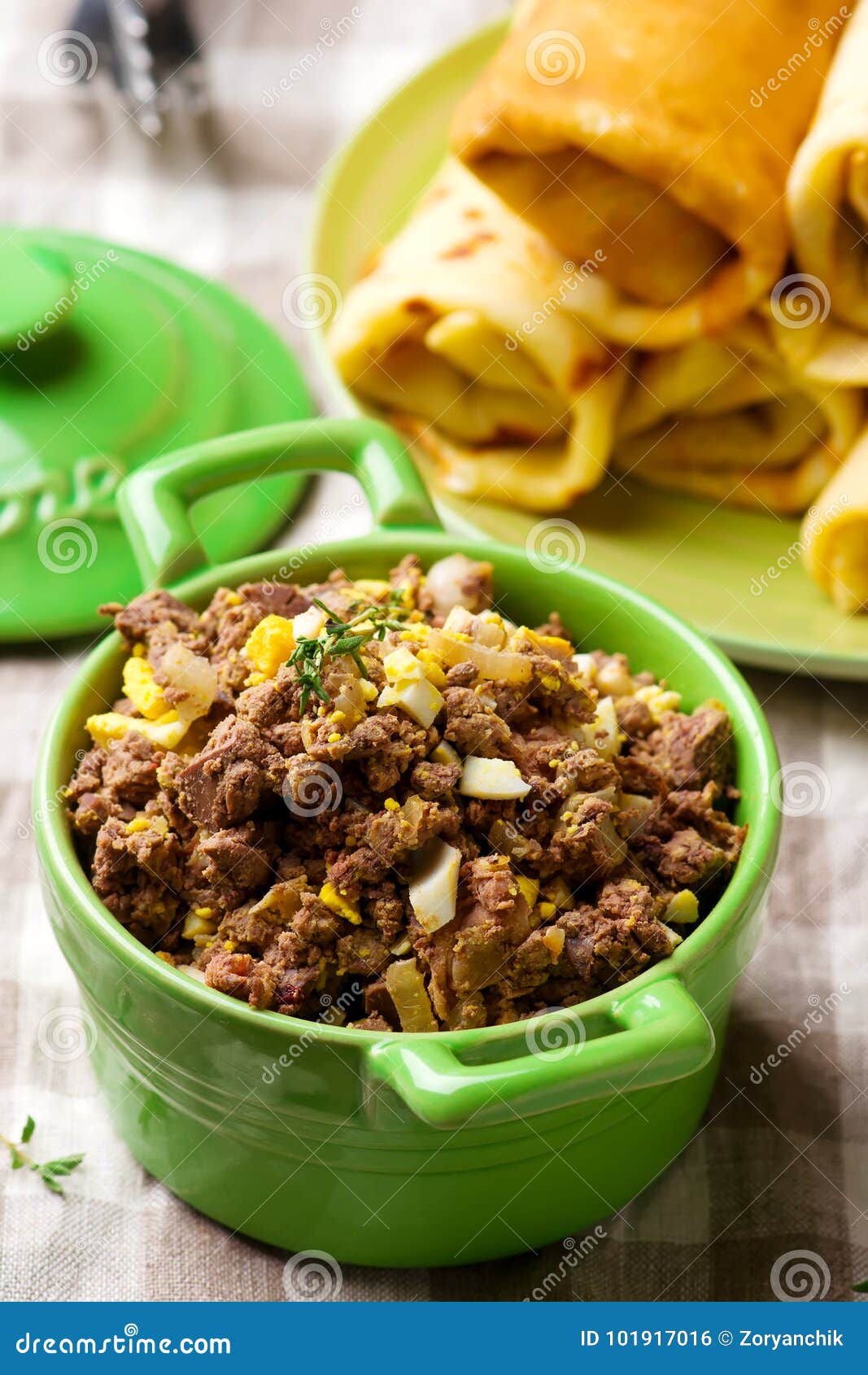 Liver Stuffing in Ceramic Dish Stock Photo Image of chicken, layer