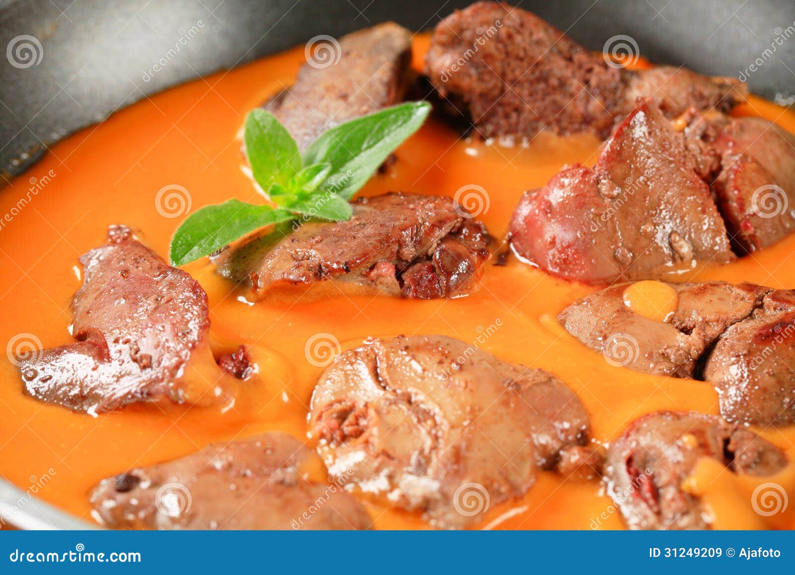 Liver with tomato sauce stock image. Image of preparation 31249209