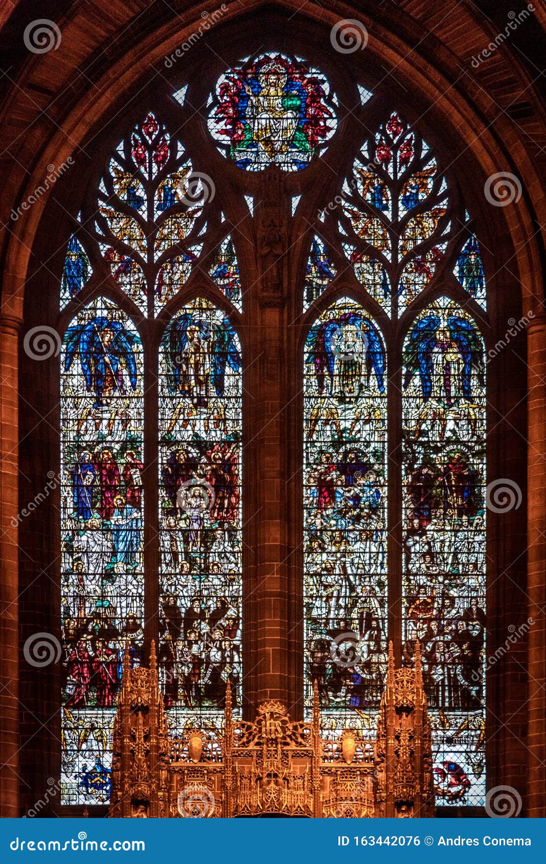 Liverpool England December 27 2018 Stained Glass From Interior Of The Church Of England Anglican Cathedral Of The Diocese Of Editorial Photo Image Of Cathedral Church 163442076