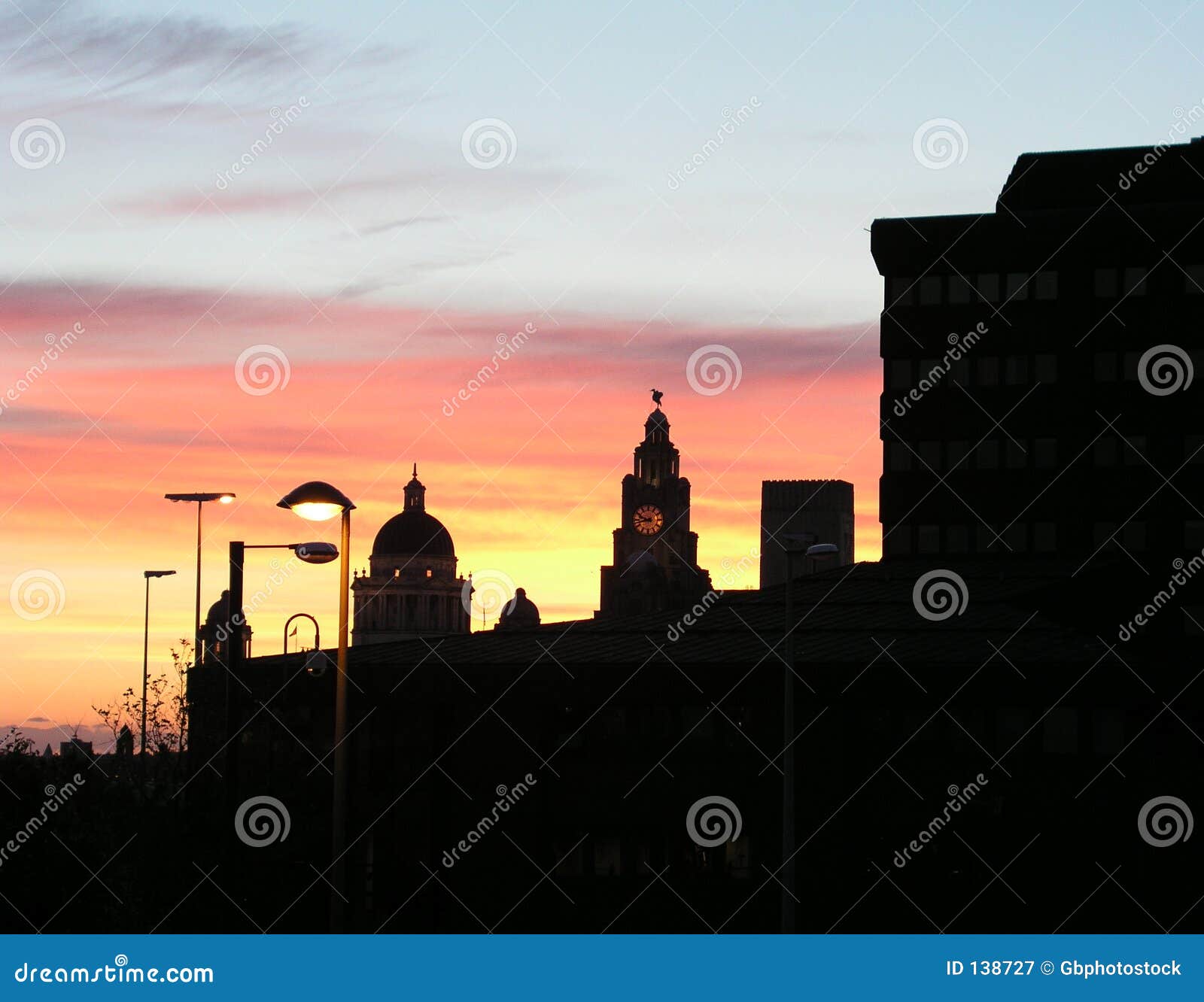 Liverpool Skyline stock image. Image of liverpool, blue - 138727