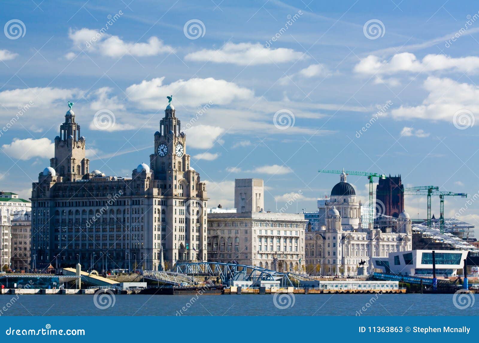 Liverpool water front stock image. Image of dial, apartments 11363863