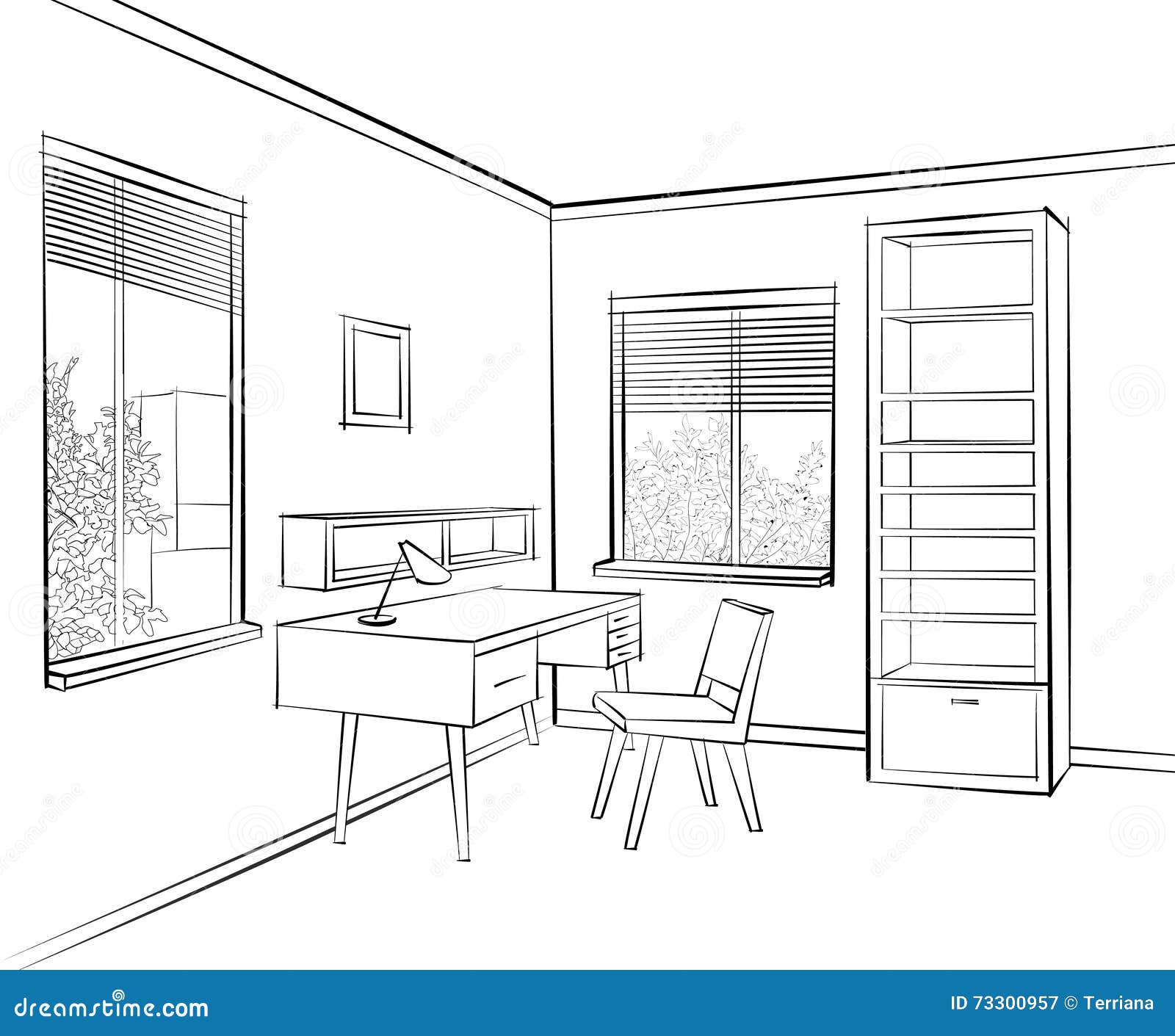 Home interior sketch | Illustrations ~ Creative Market