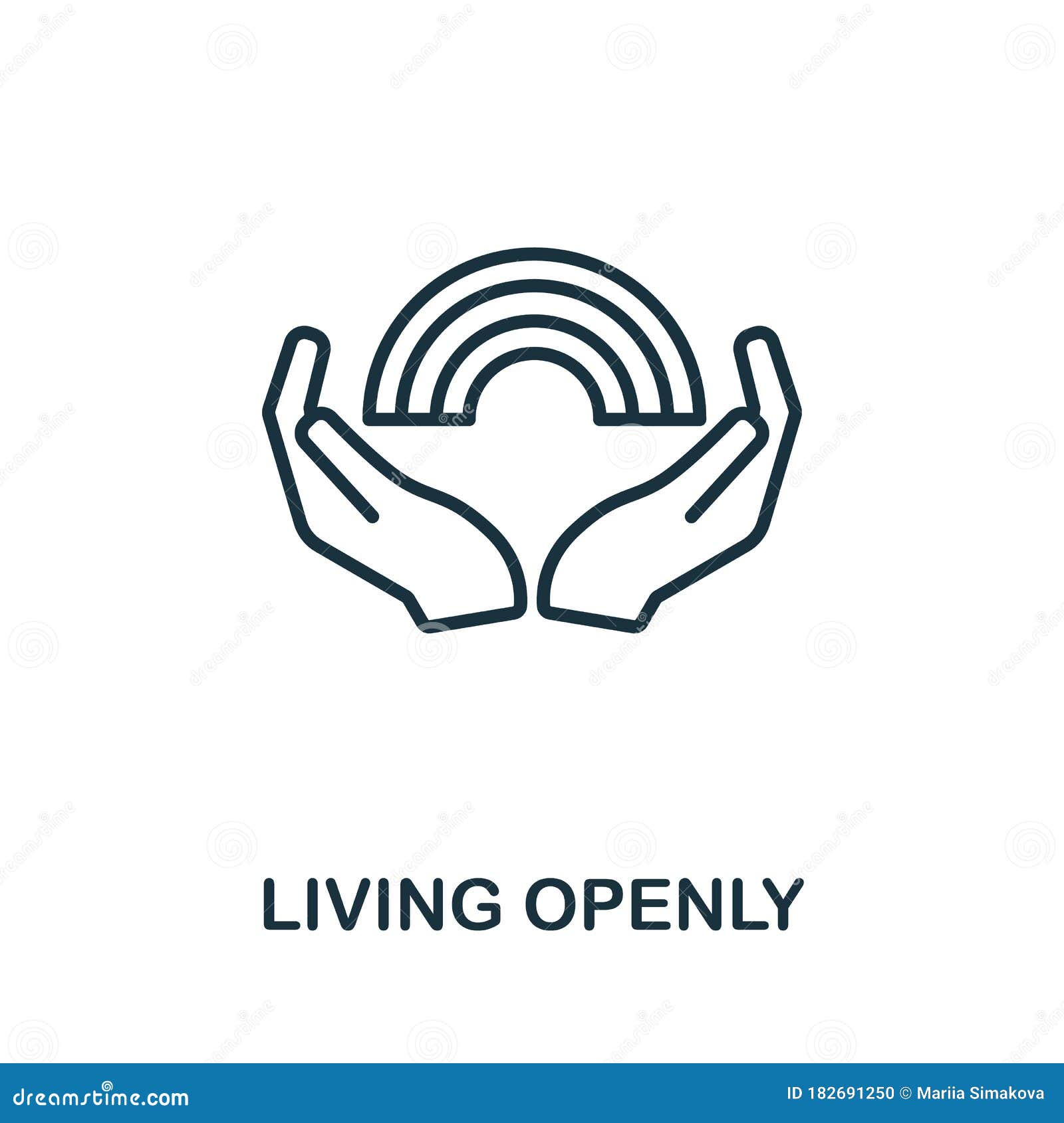 living openly icon from lgbt collection. simple line living openly icon for templates, web  and infographics