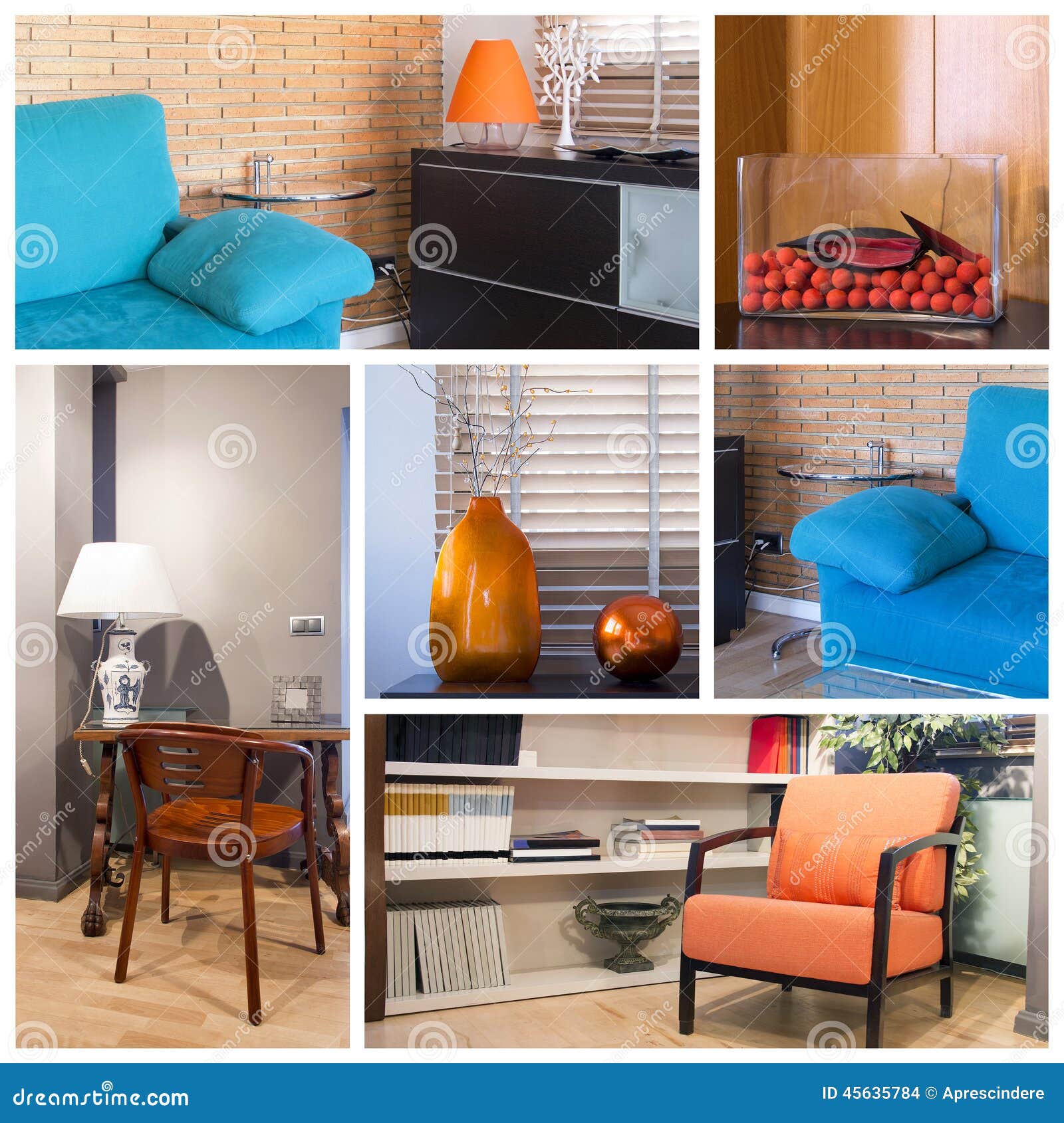 Living Room Collage Stock Photo - Image: 45635784