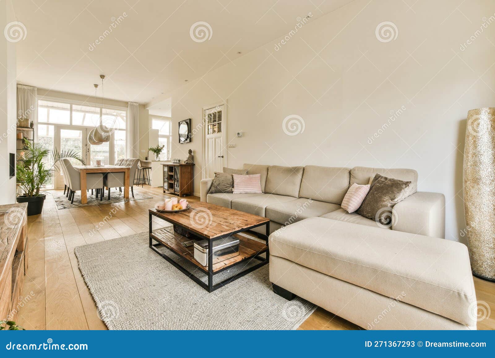 A Living Room with a Couch and a Coffee Table Editorial Stock Photo