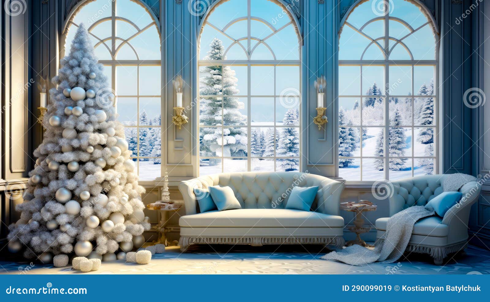 Corner Christmas Tree In Living Room