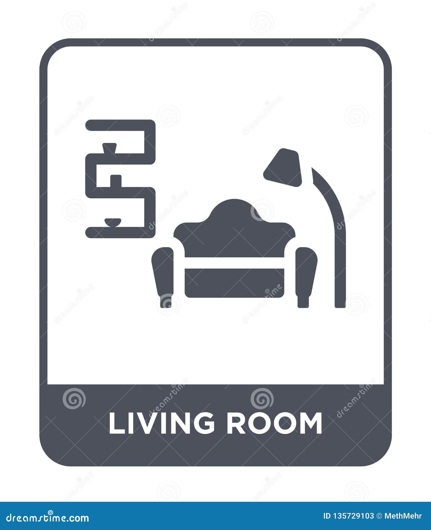 Living Room Icon in Trendy Design Style. Living Room Icon Isolated on ...