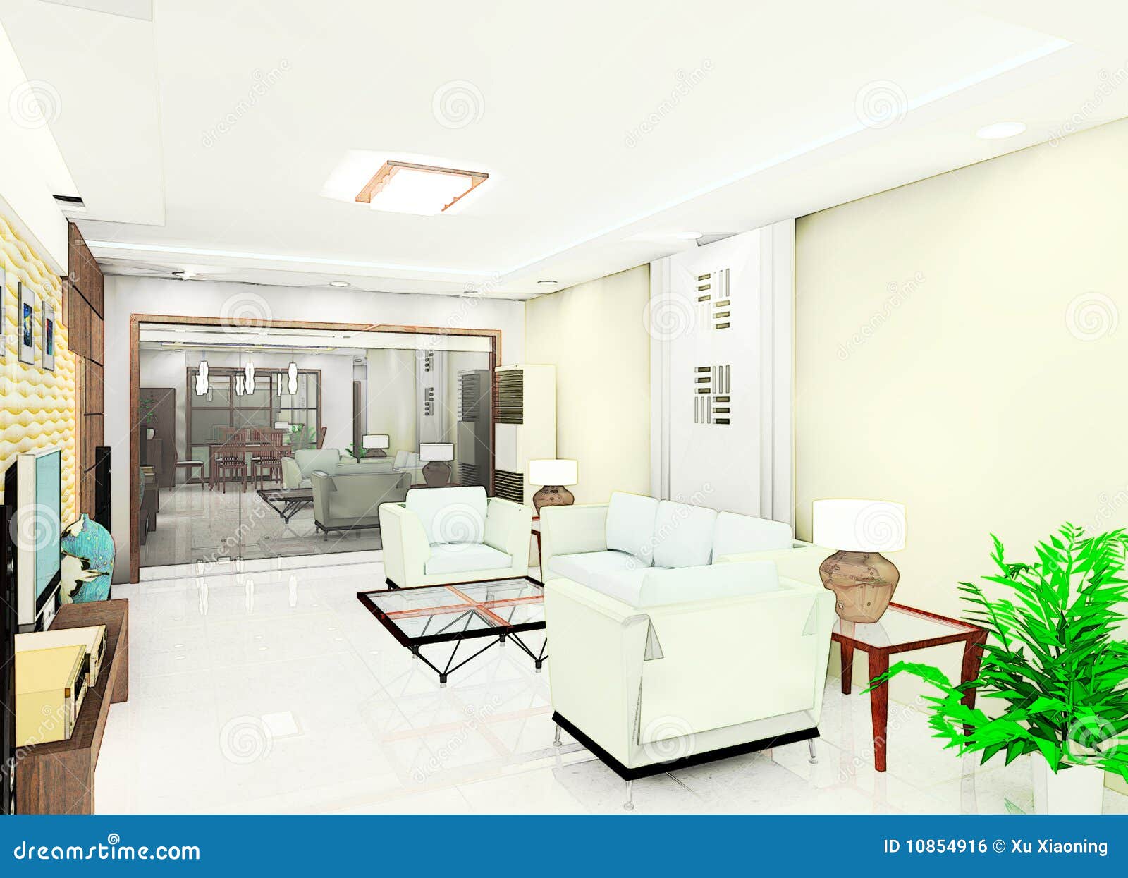 Living room illustration stock illustration. Illustration of drawn