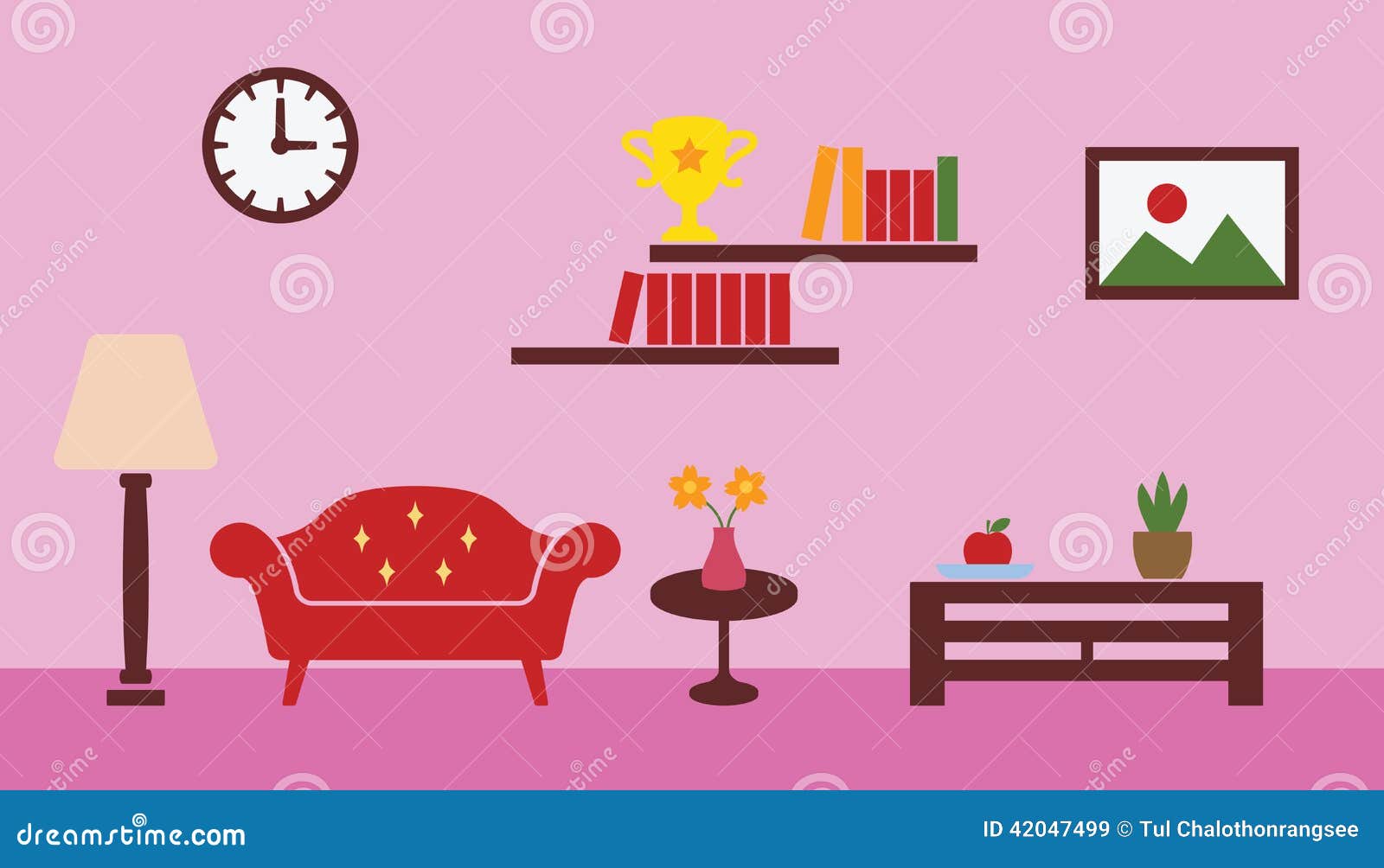 Living Room Stock Vector  Image: 42047499