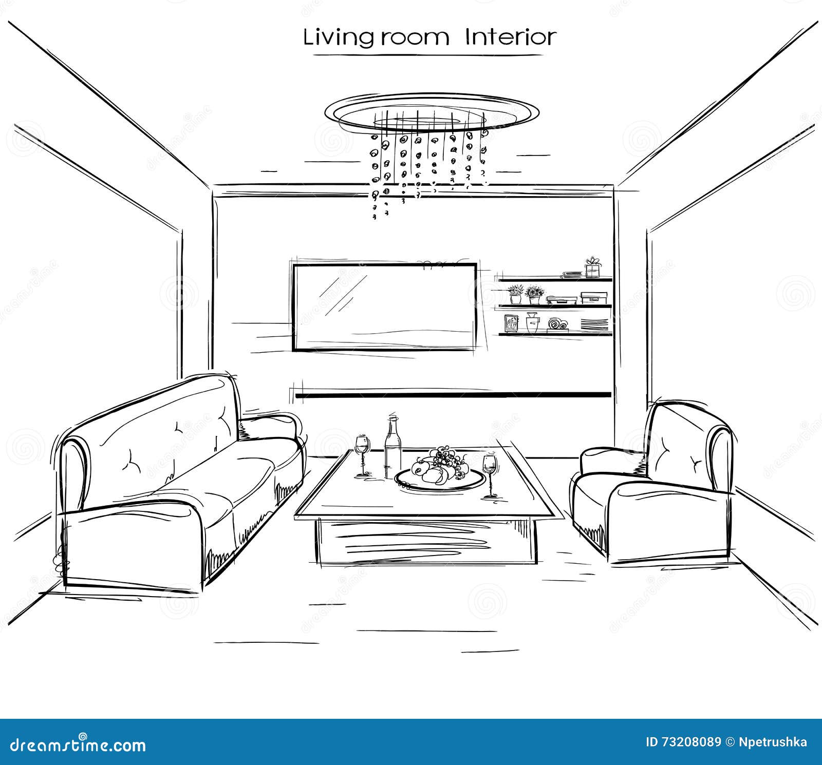 living room clipart black and white - photo #15