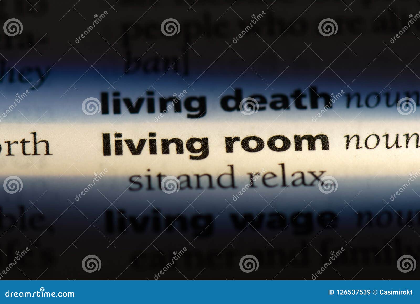 Living Room Stock Image Image Of Page Definition