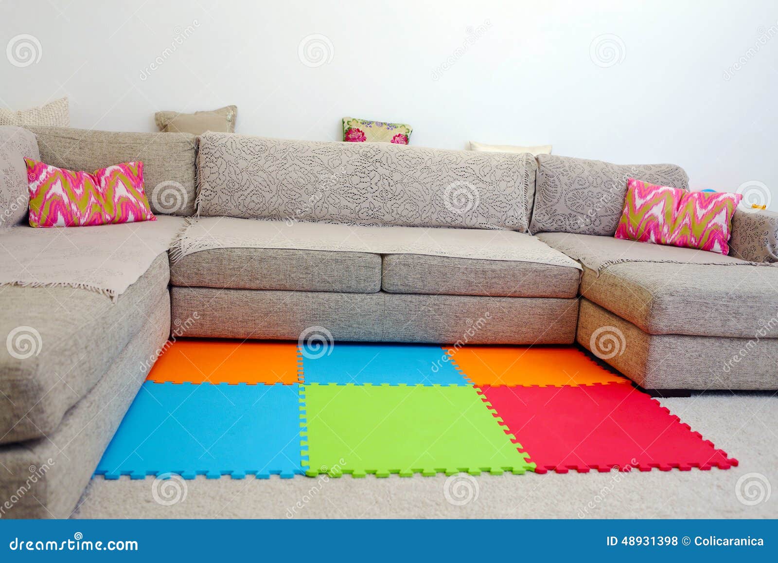 Living room sofa stock photo. Image of room, corner, pillows - 48931398