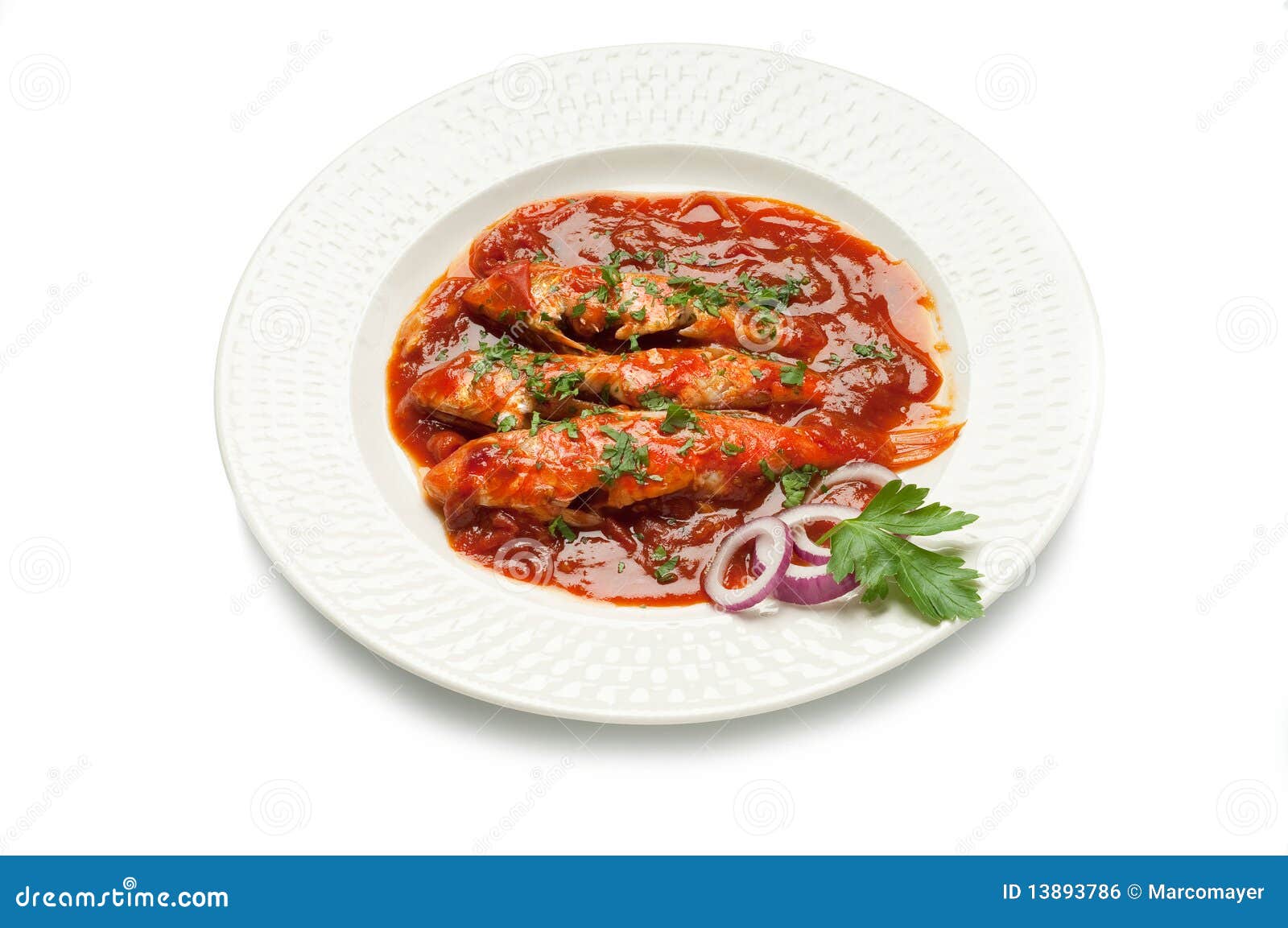 Livornese Red Mullets Typical Stock Photo Image of white, dive 13893786