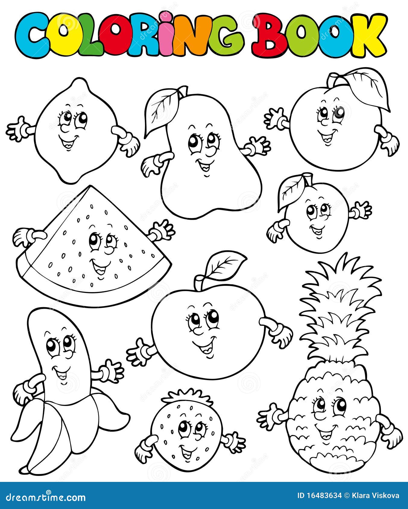 voyage photo livre theme 1 Coloration Animé Avec Livre De Les Fruits Dessin De