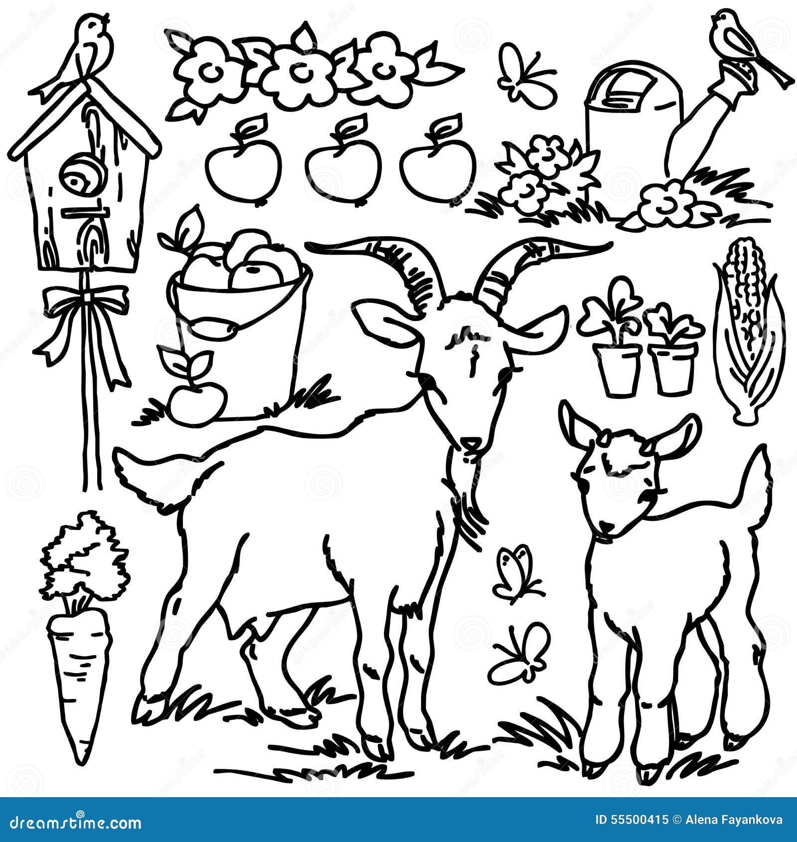 Livre De Coloriage Animaux De Ferme De Bande Dessinée