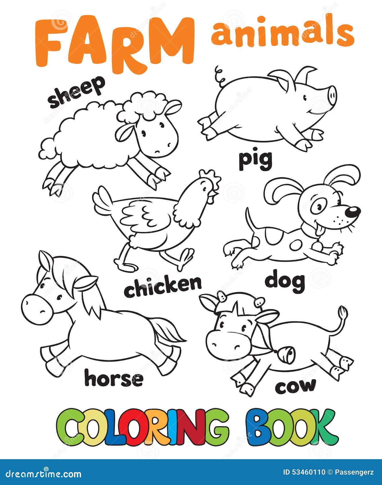 Livre De Coloriage Avec Des Animaux De Ferme Illustration De Vecteur Illustration Du Enfants Poney Livre De Coloriage Avec Des Animaux De Ferme Illustration De Vecteur Illustration Du Enfants Poney