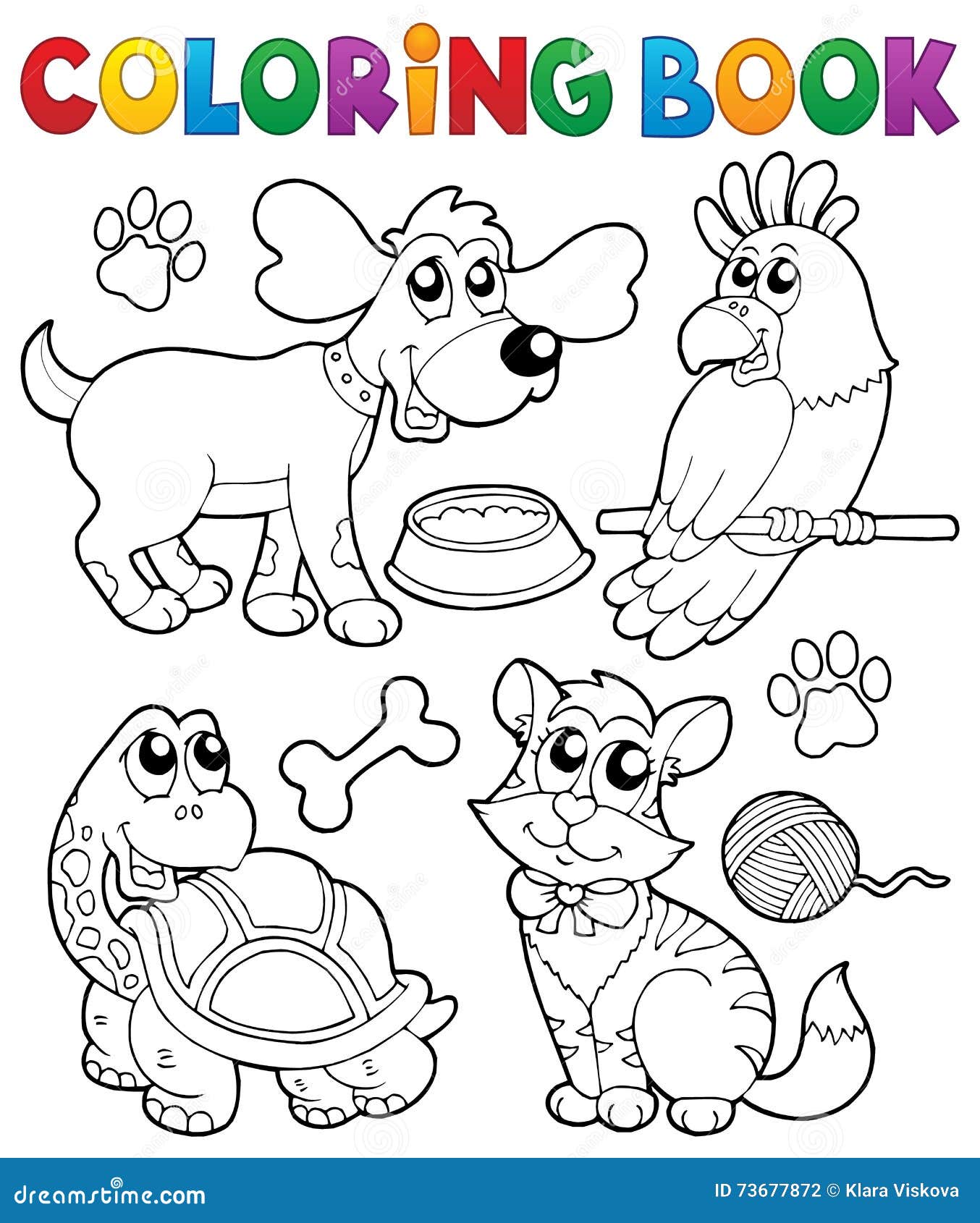 Livre de coloriage avec les animaux familiers 3