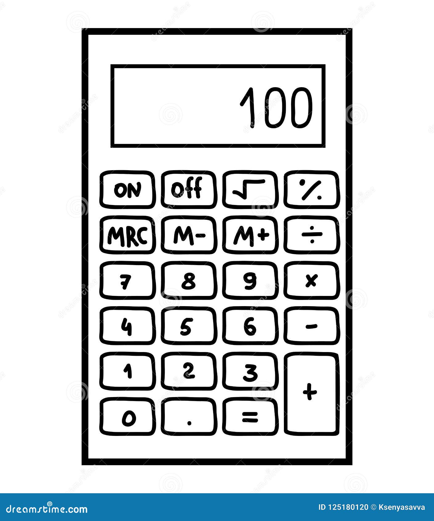 Page De Garde Mathématiques Calculatrice Livre De Coloriage, Calculatrice Illustration de Vecteur - Illustration