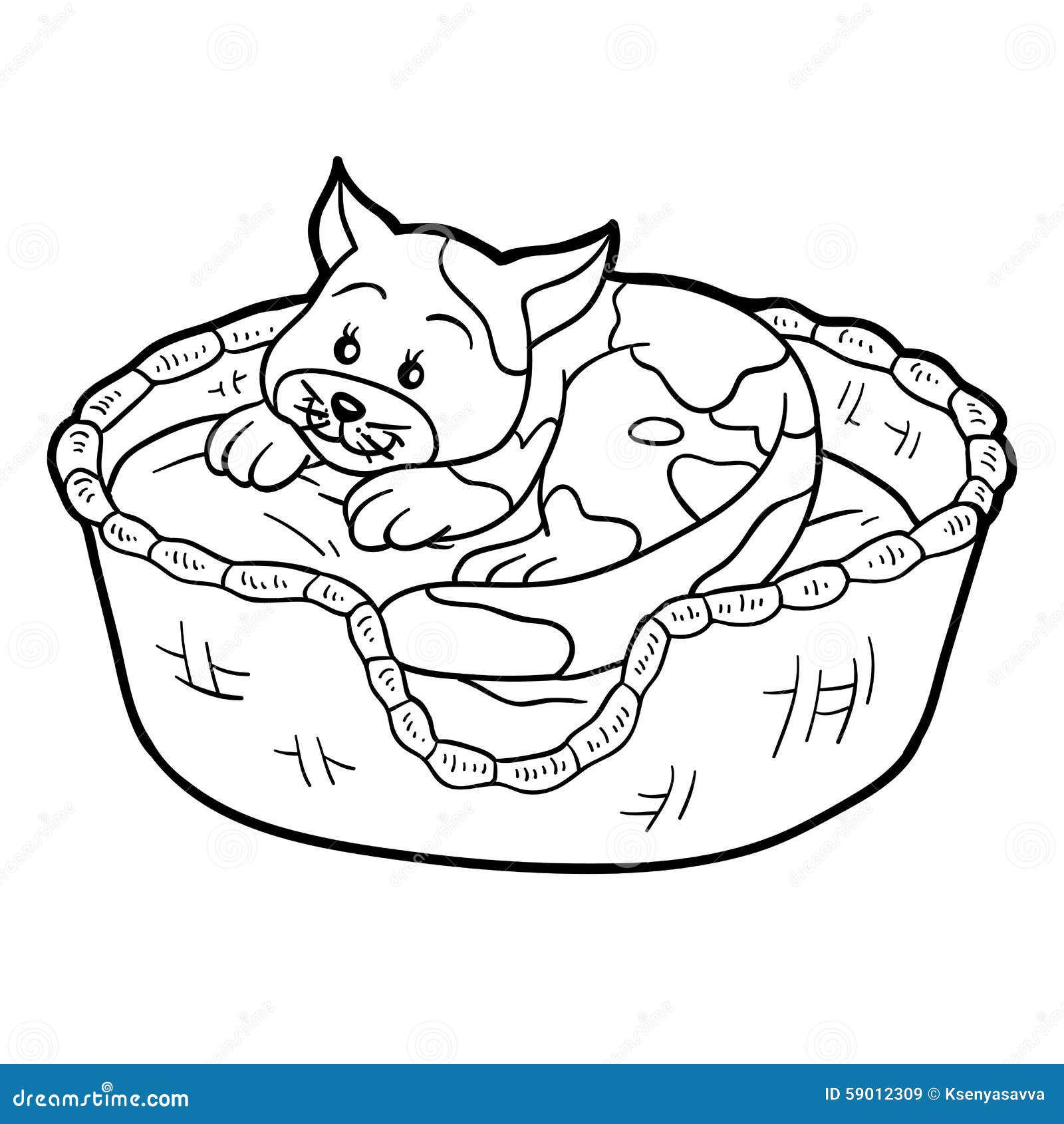 Inspiration Coloriage De Chat Dans Un Panier