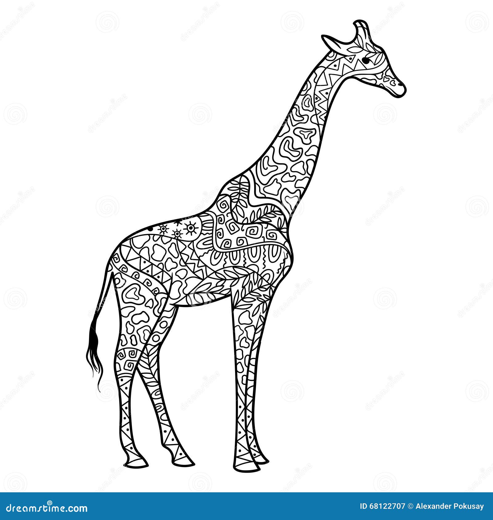 Coloriage Adulte Animaux Girafe