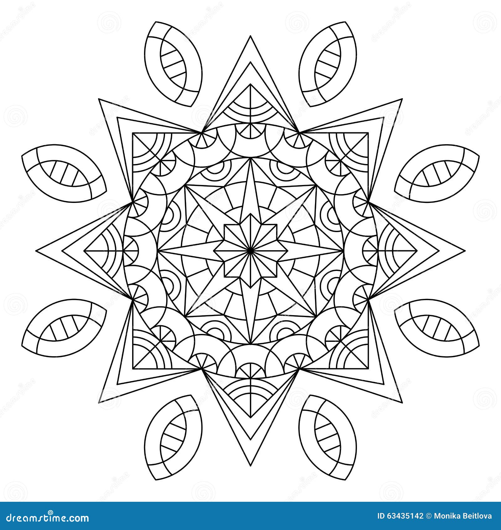 illustration stock livre de coloriage de mandala image